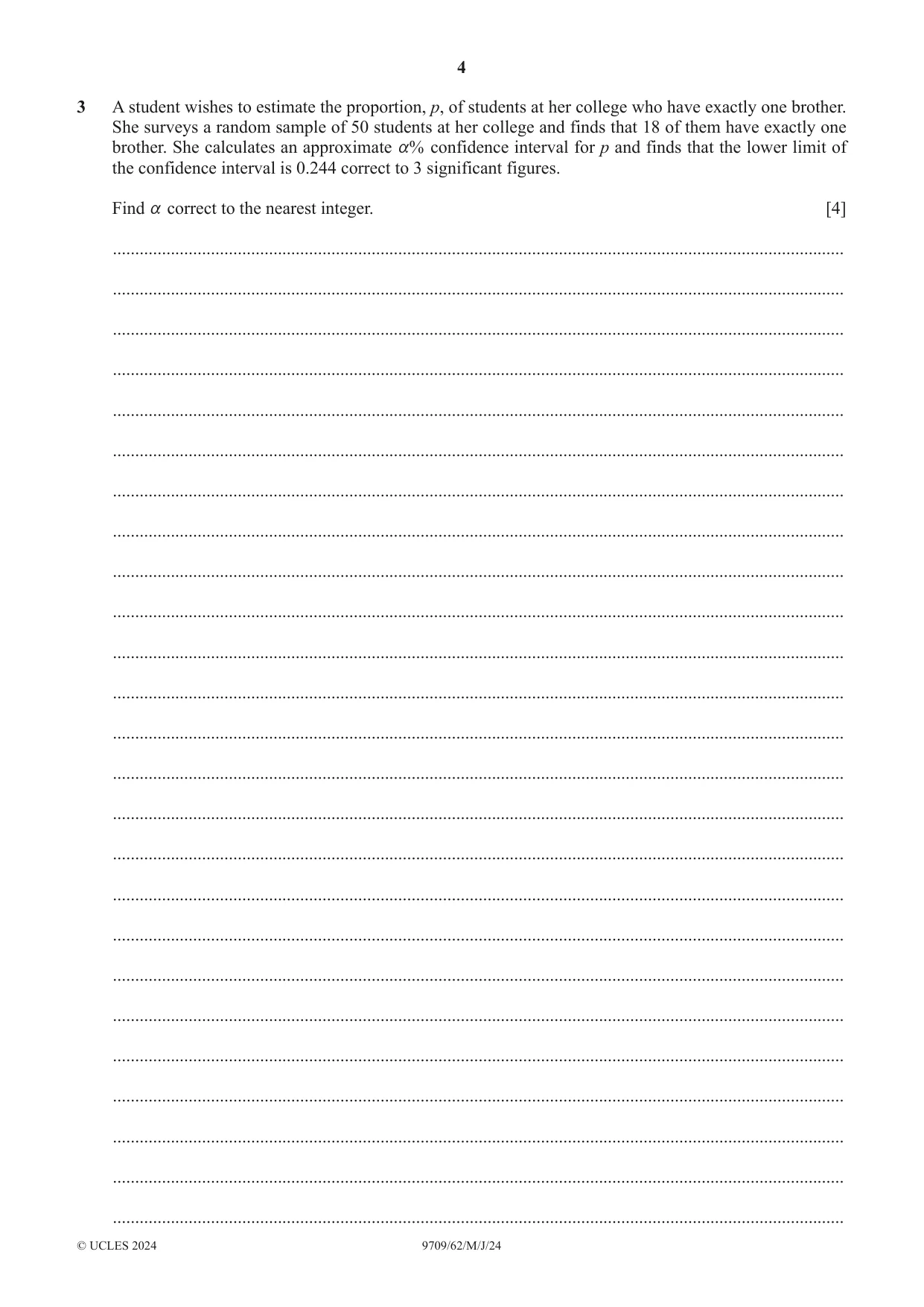 Cambridge A Level Mathematics 9709 2024 May/June Paper 6 · Variant 2 question paper, page 4 of 12