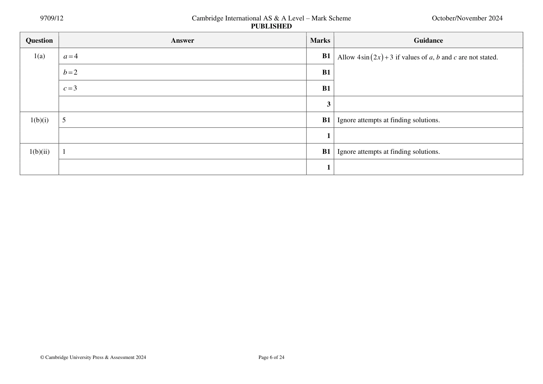Mark scheme, page 6 of 24