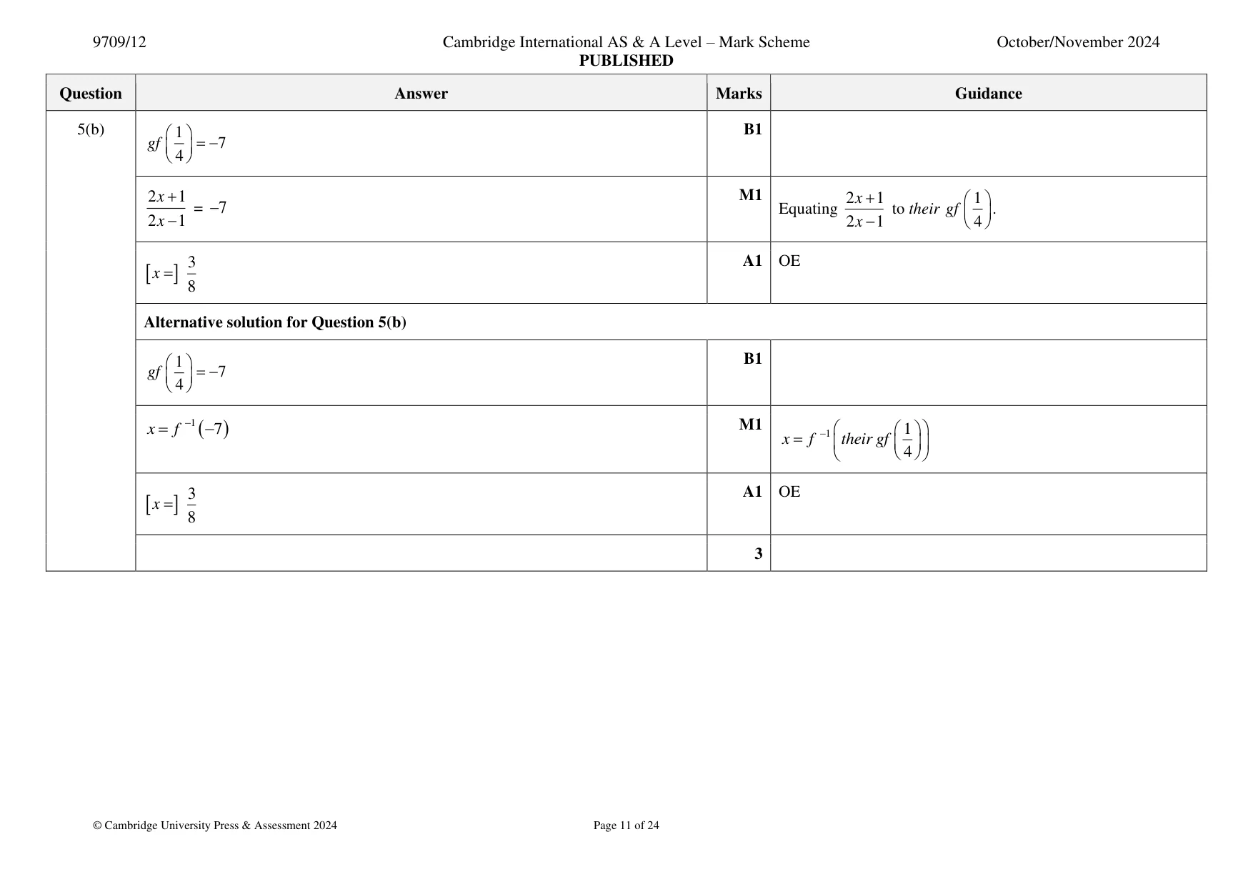 Mark scheme, page 11 of 24