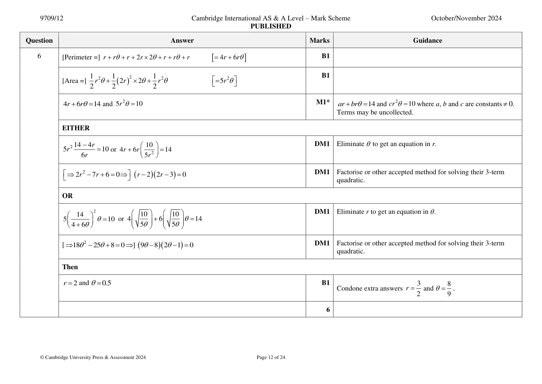 Mark scheme, page 12 of 24
