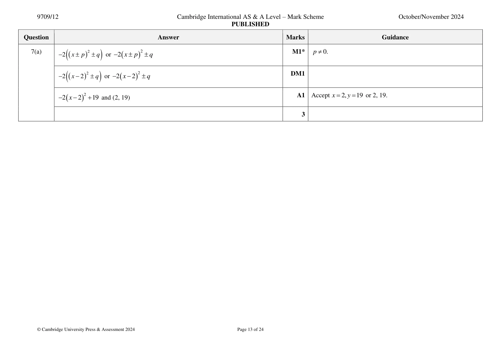 Mark scheme, page 13 of 24