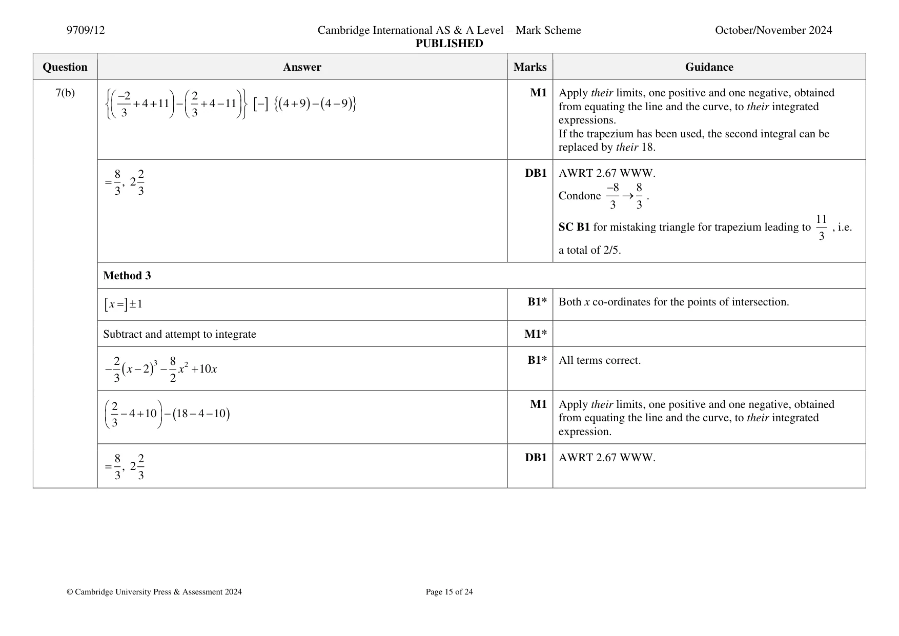 Mark scheme, page 15 of 24