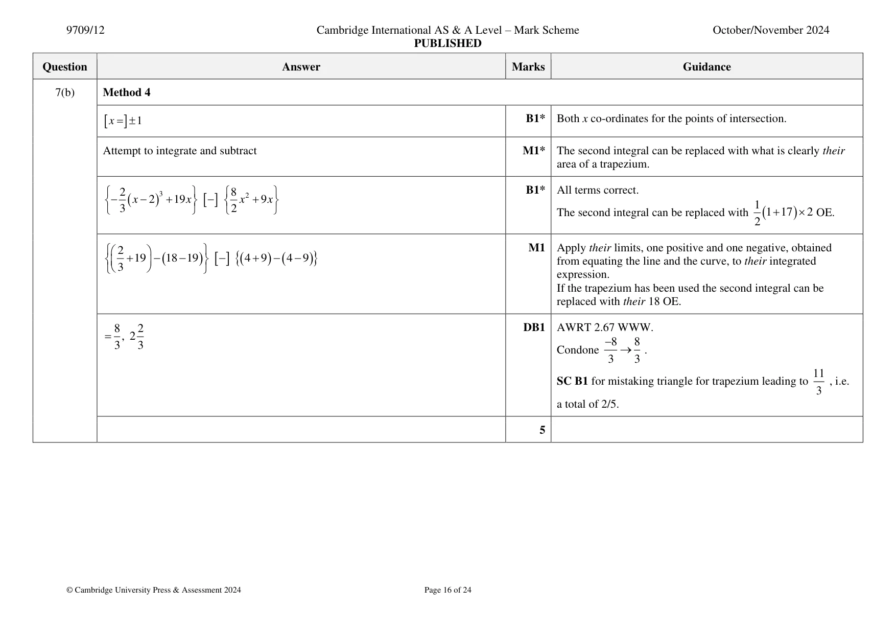 Mark scheme, page 16 of 24