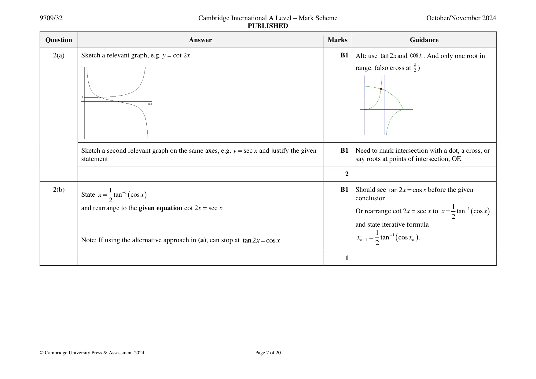 Mark scheme, page 7 of 20