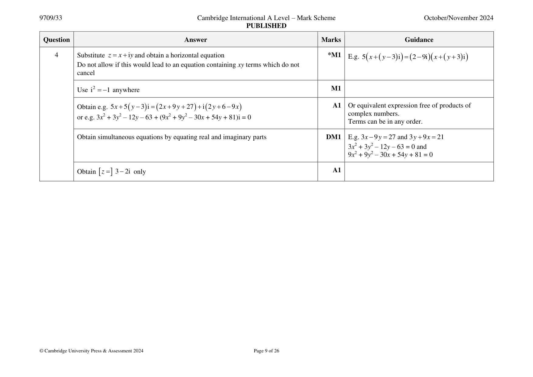 Mark scheme, page 9 of 26