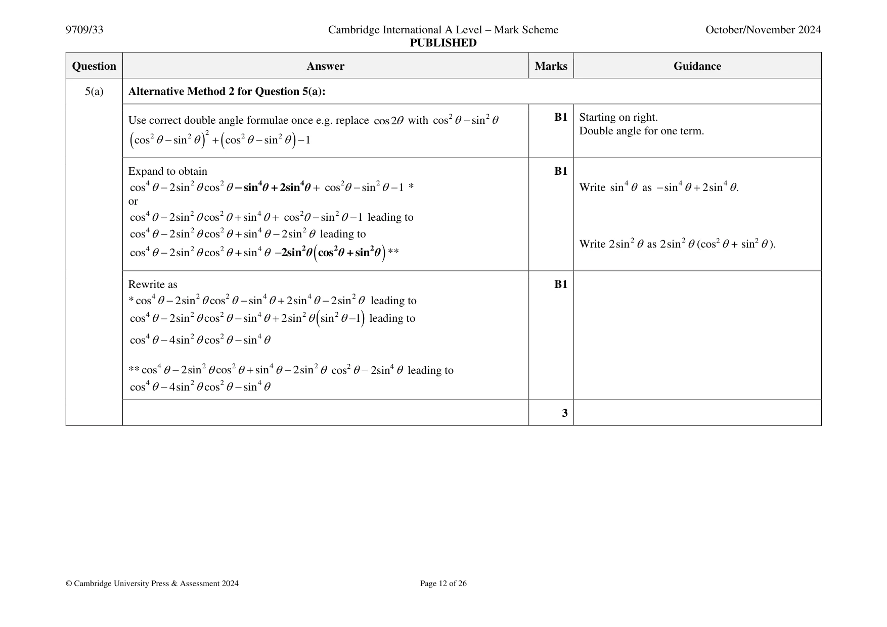 Mark scheme, page 12 of 26