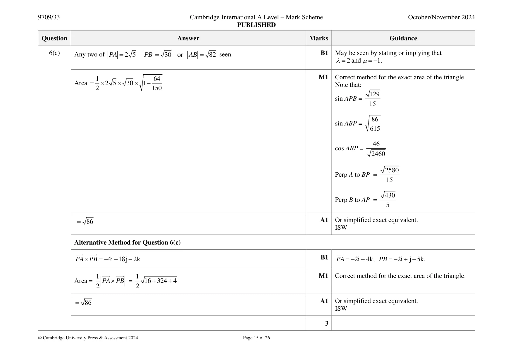 Mark scheme, page 15 of 26