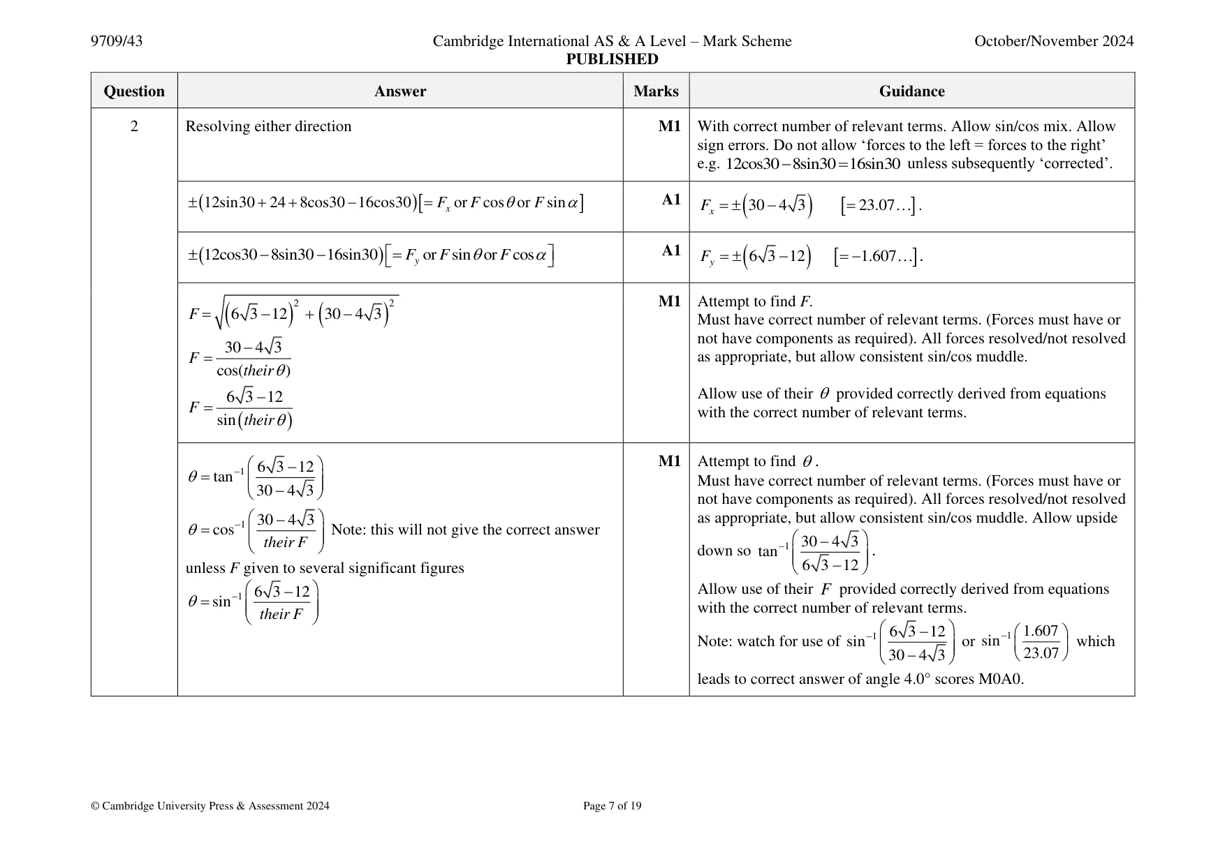 Mark scheme, page 7 of 19