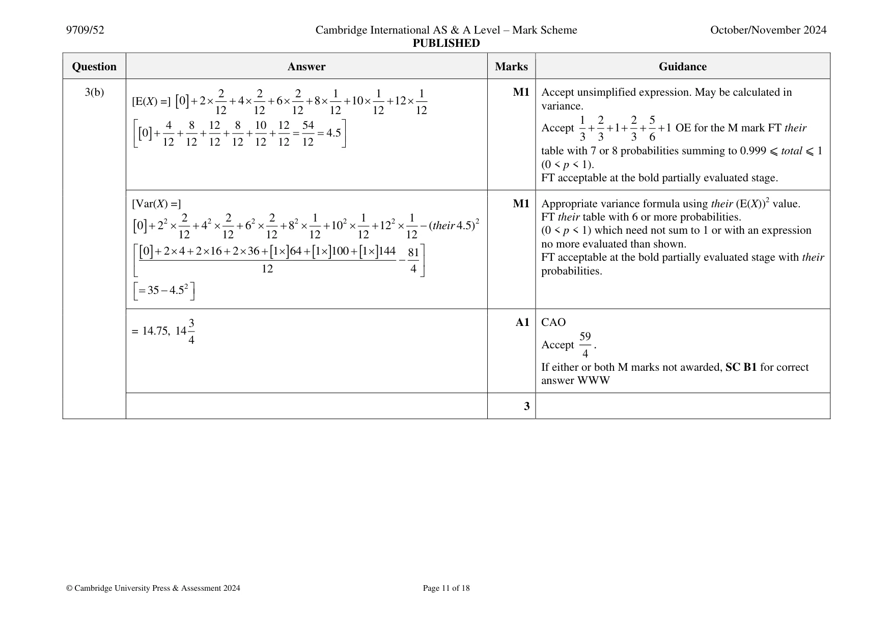 Mark scheme, page 11 of 18