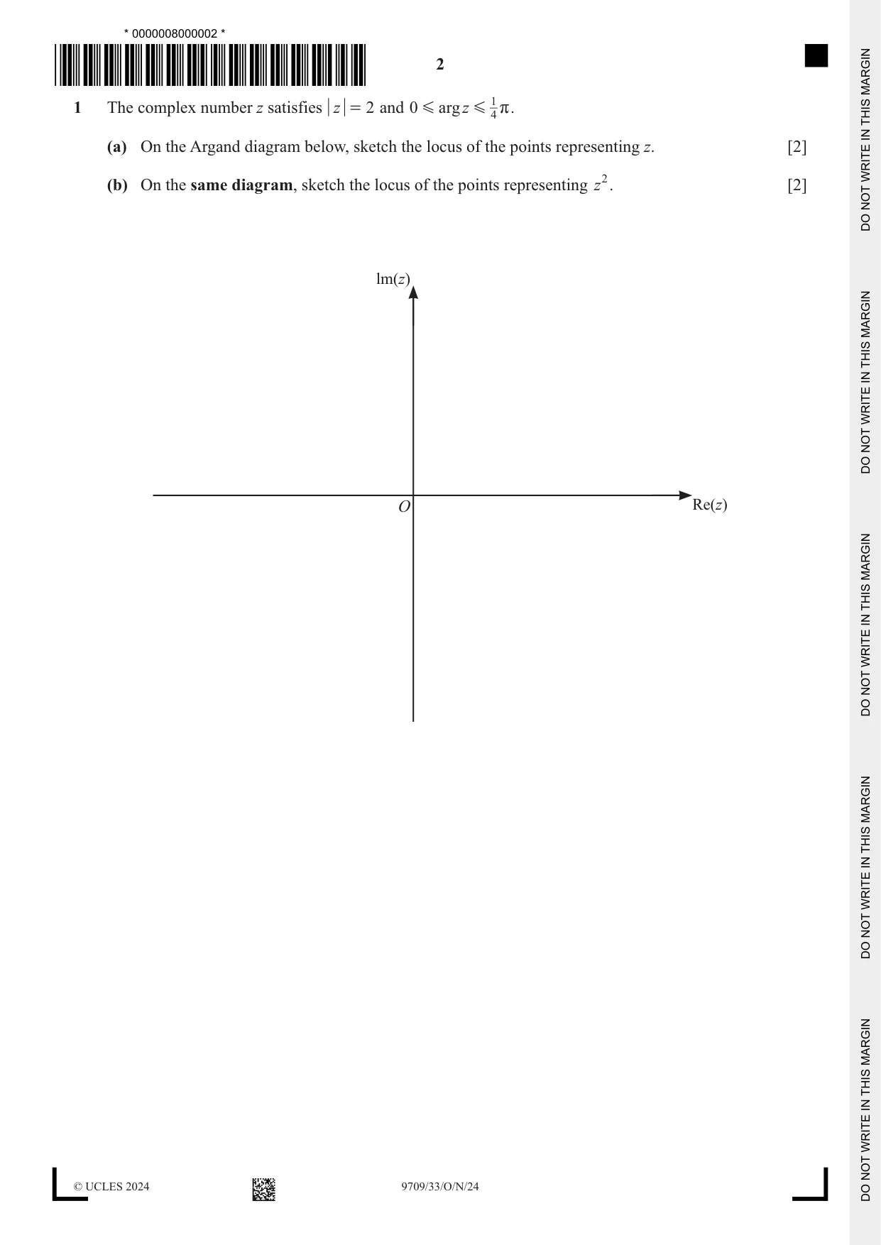 Cambridge A Level Mathematics 9709 2024 Oct/Nov Paper 3 · Variant 3 question paper, page 2 of 20