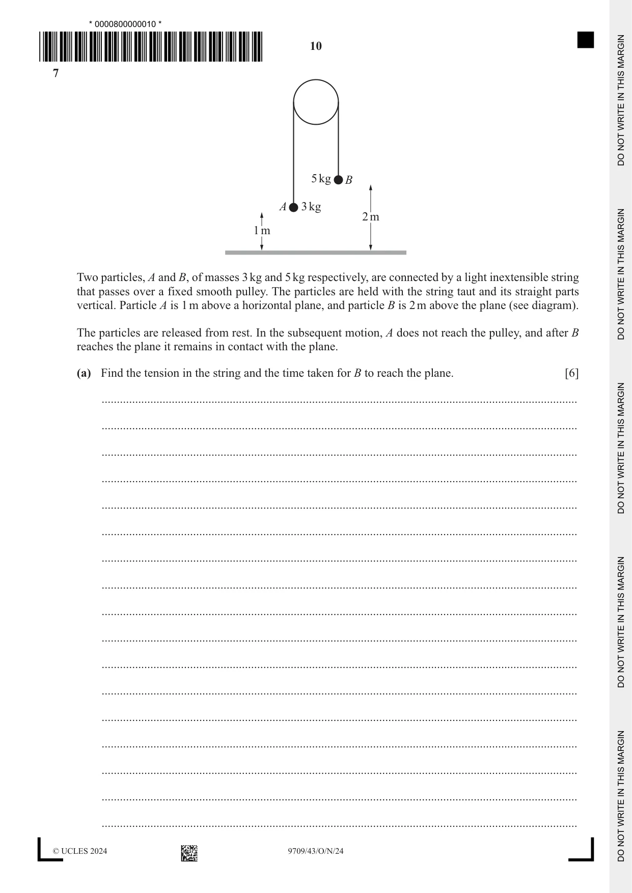 Cambridge A Level Mathematics 9709 2024 Oct/Nov Paper 4 · Variant 3 question paper, page 10 of 12