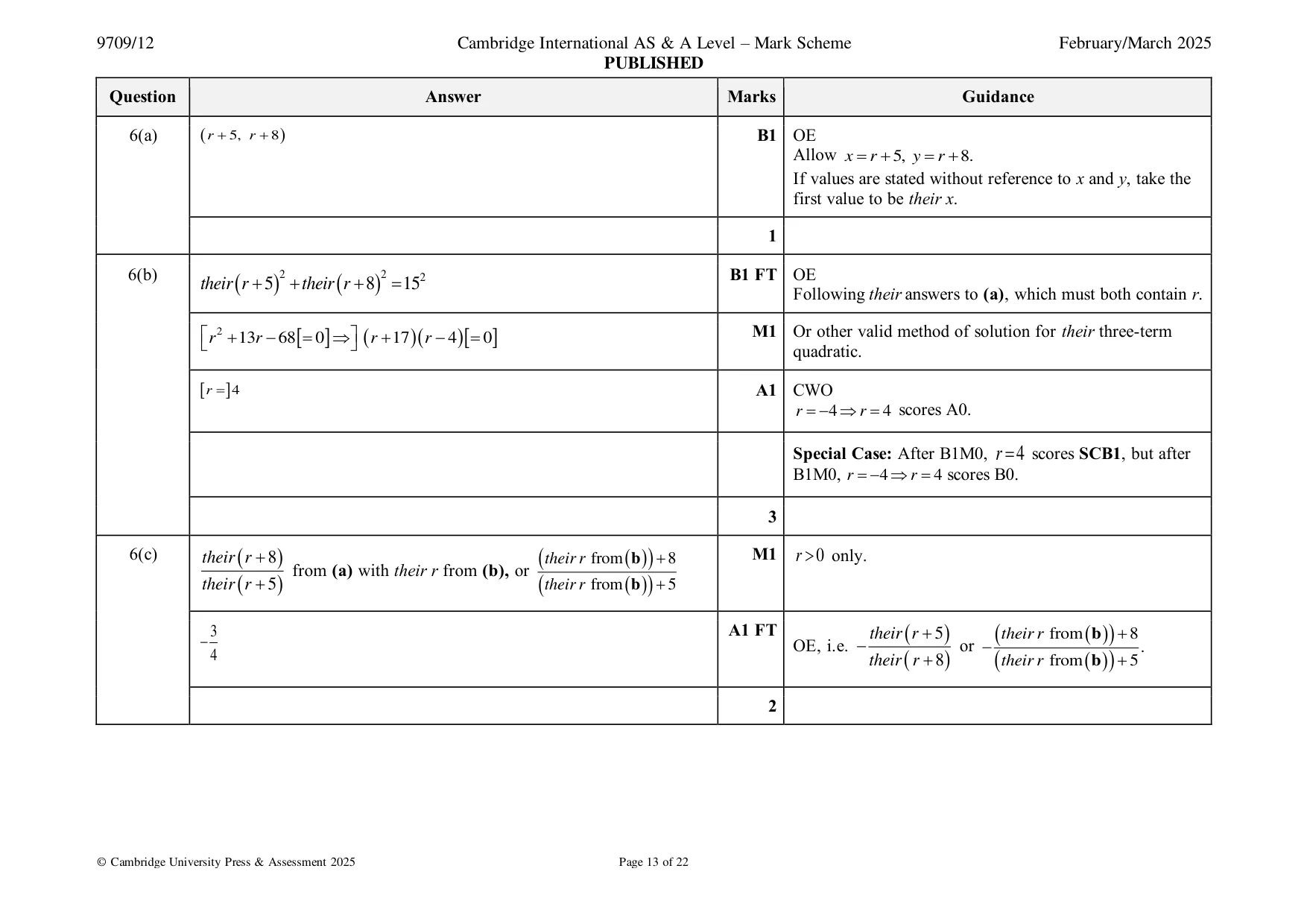 Mark scheme, page 13 of 22