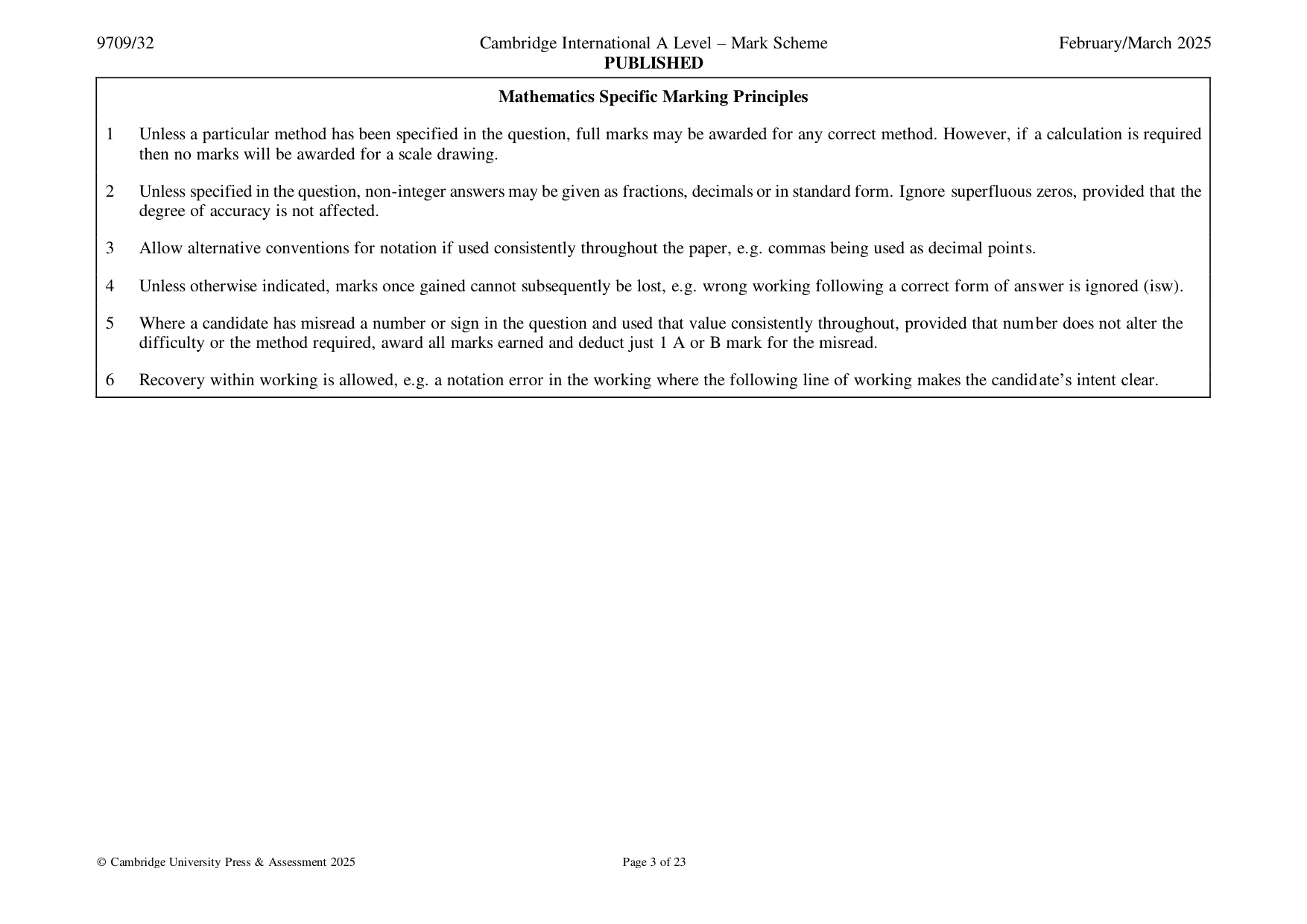 Mark scheme, page 3 of 23
