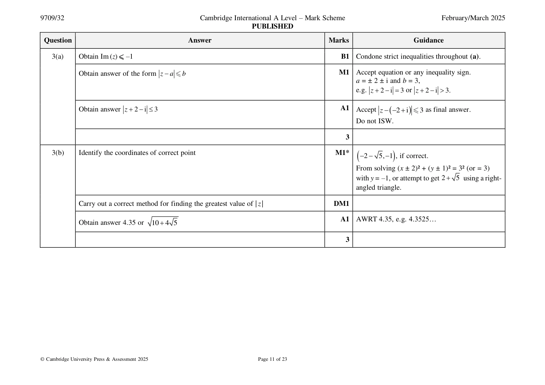 Mark scheme, page 11 of 23