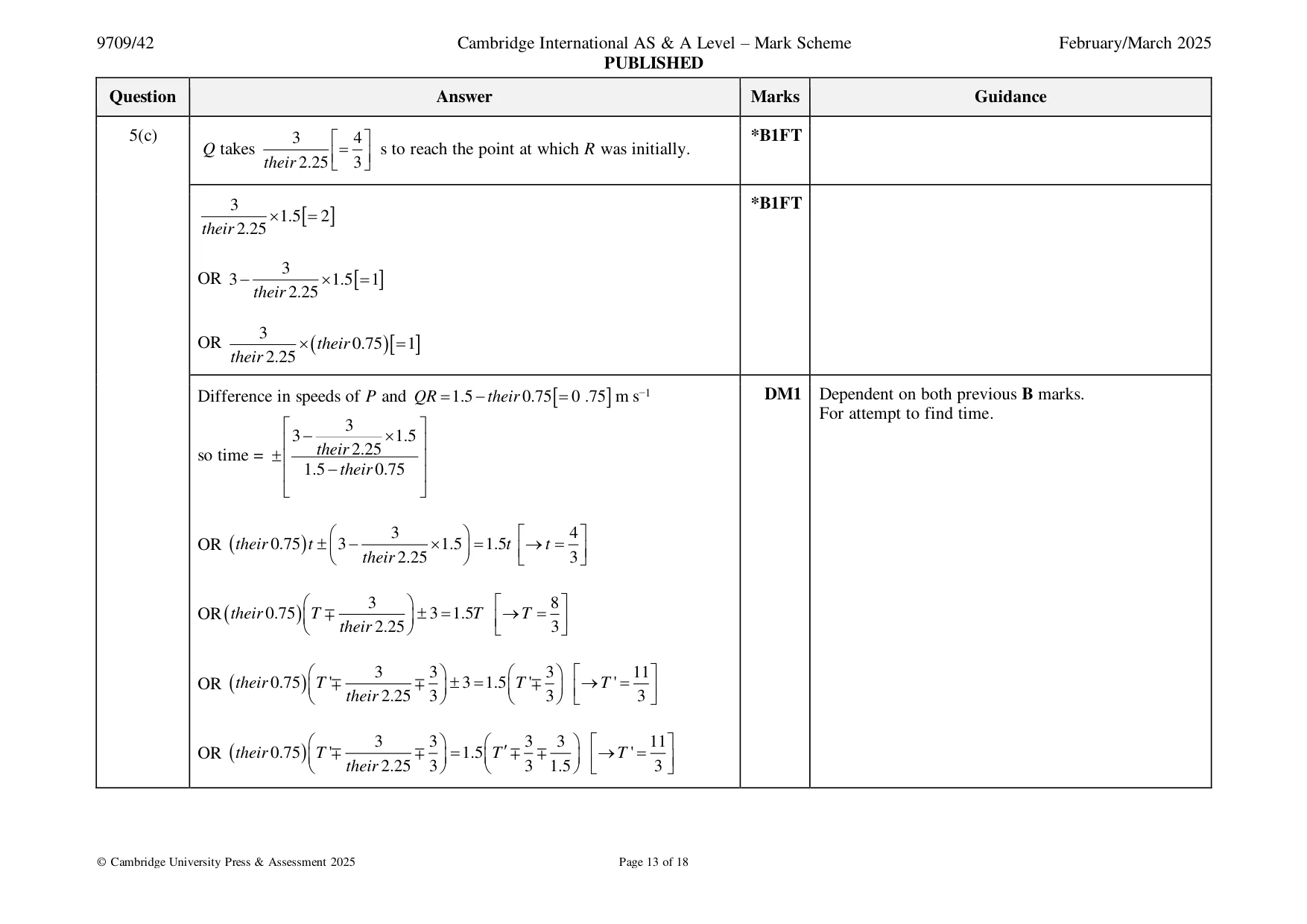 Mark scheme, page 13 of 18