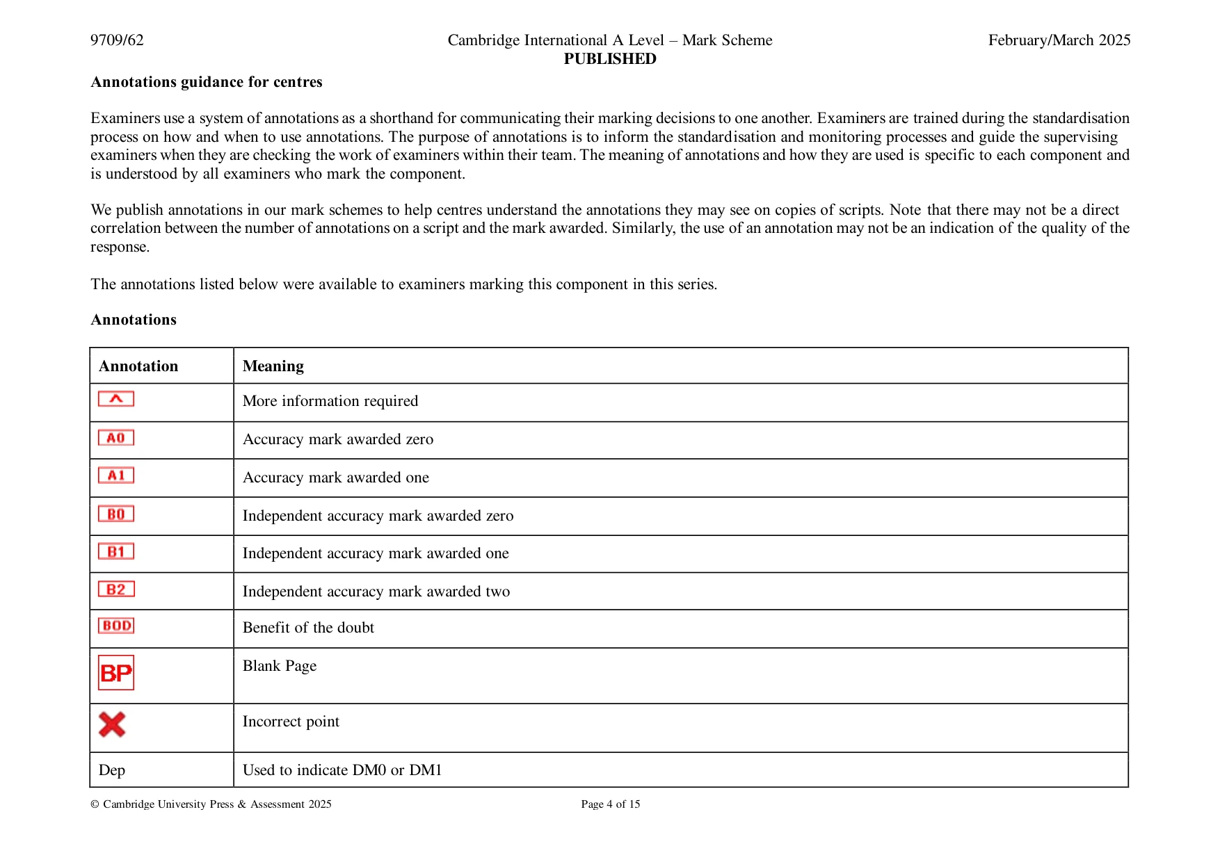 Mark scheme, page 4 of 15
