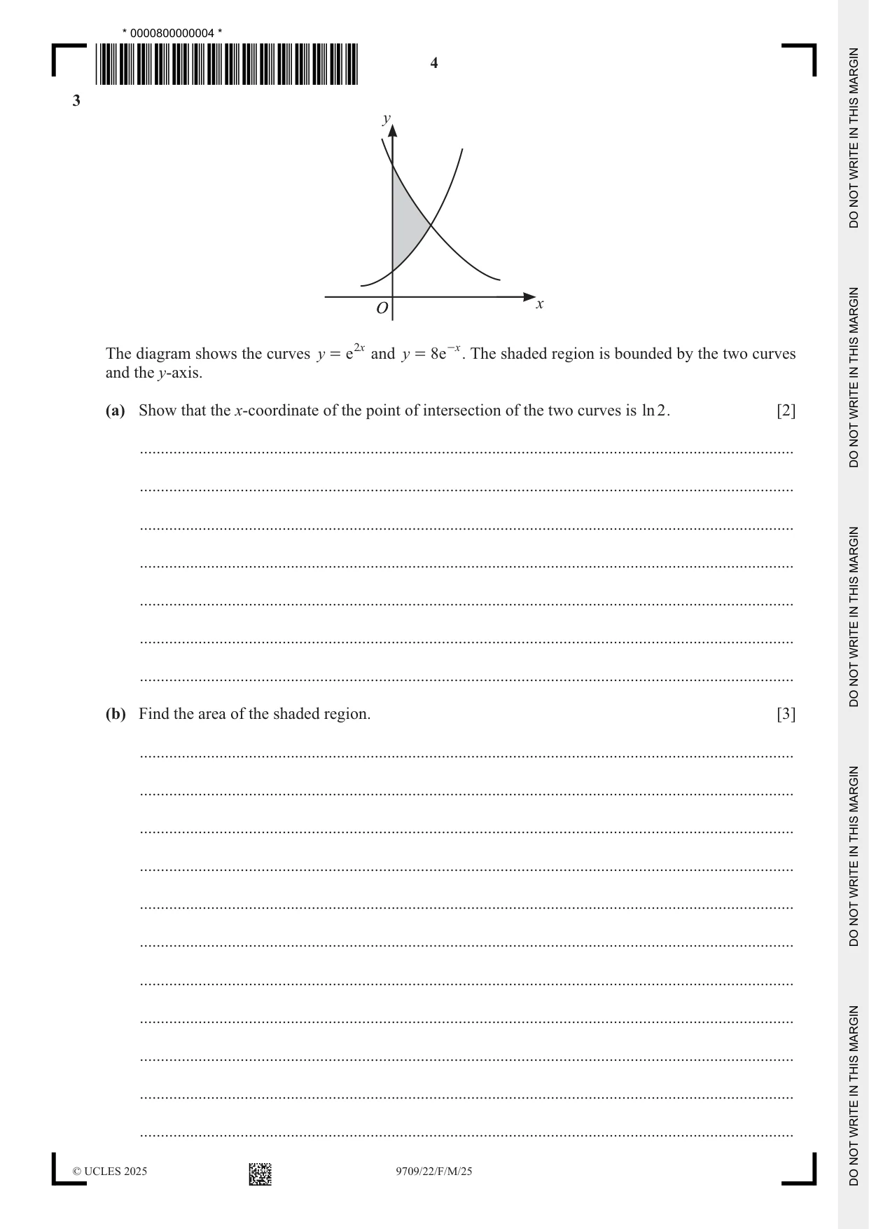 Cambridge A Level Mathematics 9709 2025 Feb/March Paper 2 · Variant 2 question paper, page 4 of 12