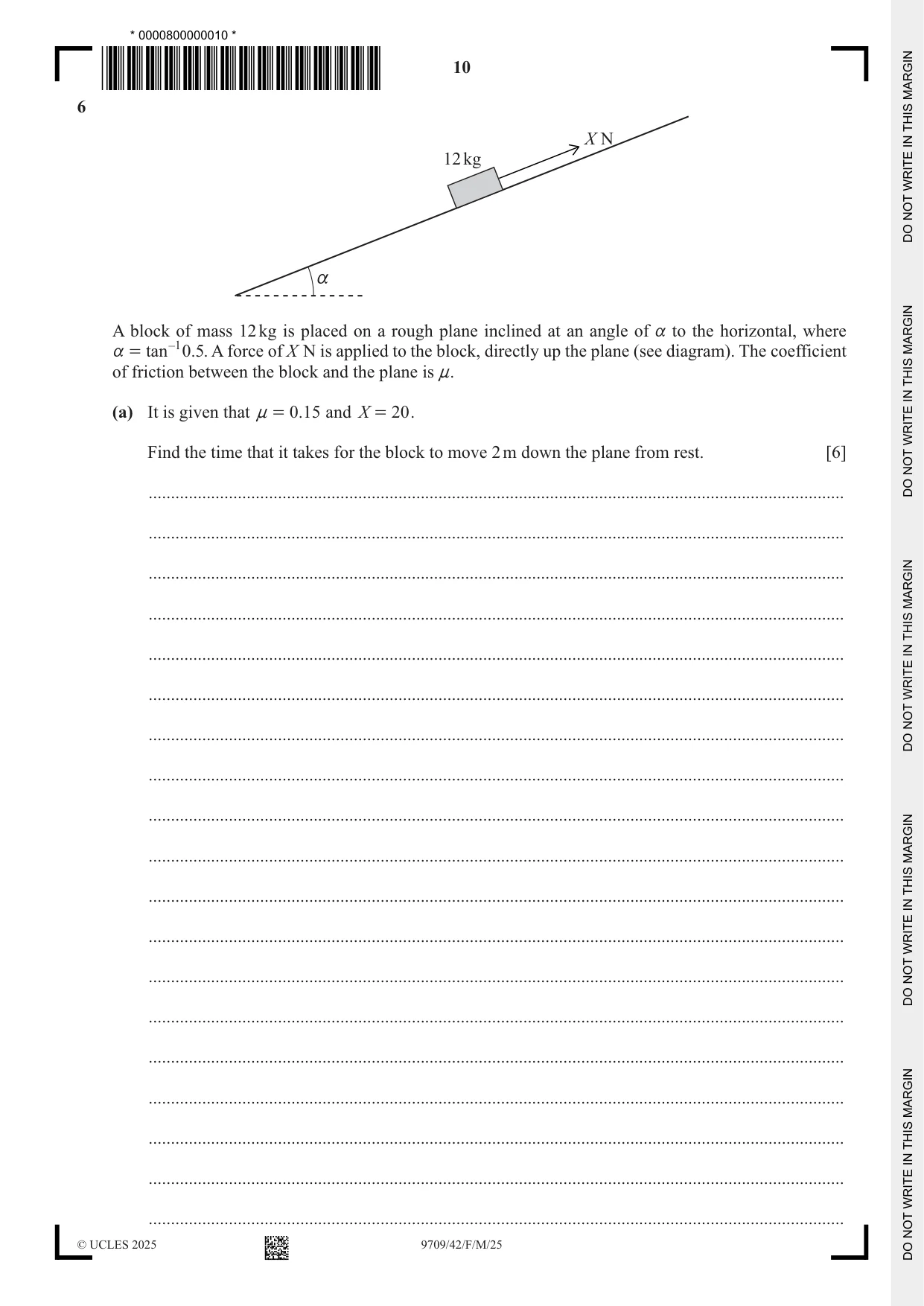 Cambridge A Level Mathematics 9709 2025 Feb/March Paper 4 · Variant 2 question paper, page 10 of 16