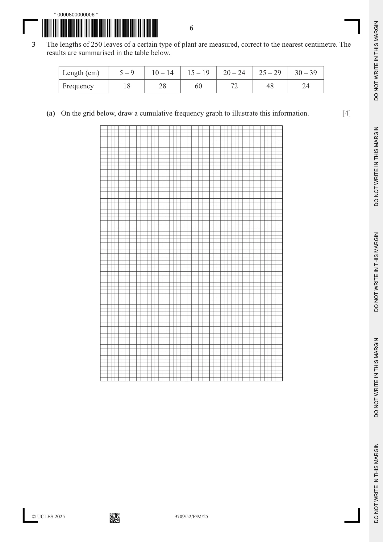 Cambridge A Level Mathematics 9709 2025 Feb/March Paper 5 · Variant 2 question paper, page 6 of 16