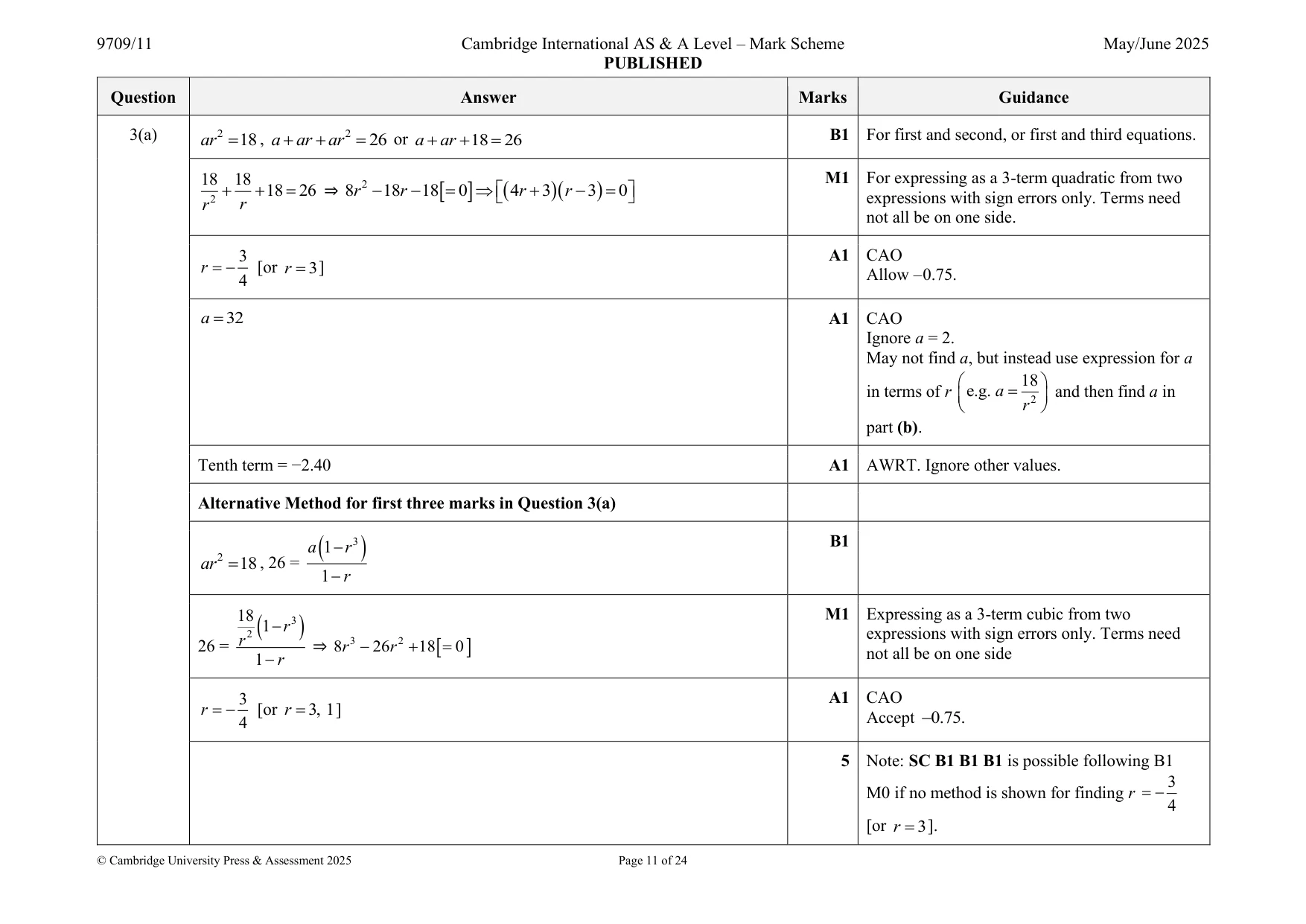 Mark scheme, page 11 of 24