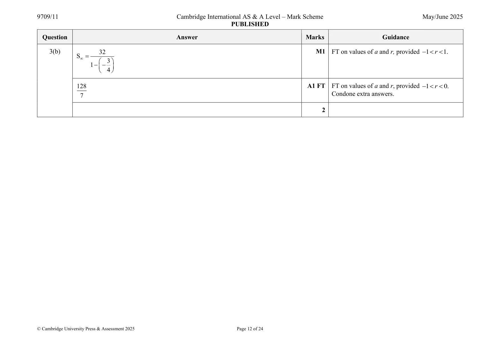 Mark scheme, page 12 of 24