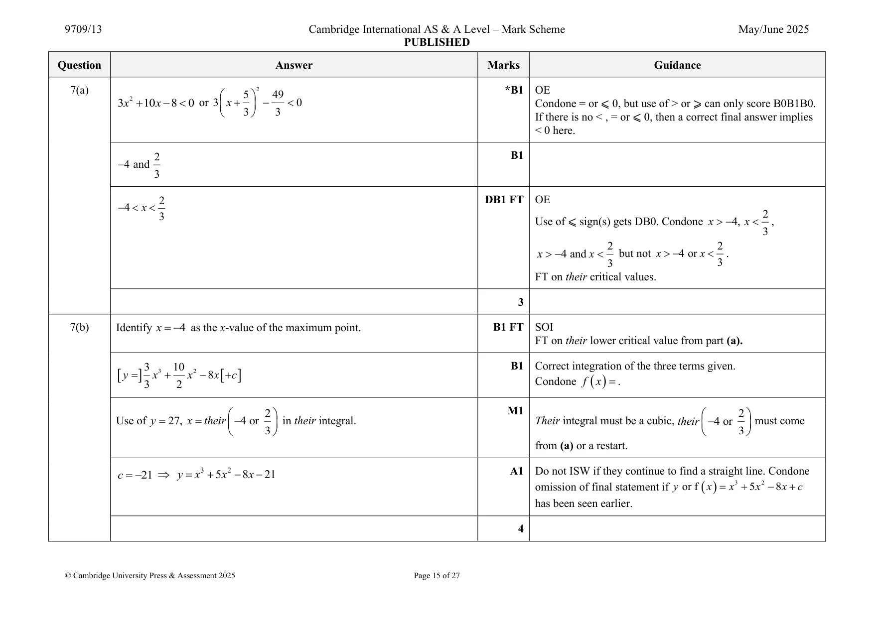 Mark scheme, page 15 of 27