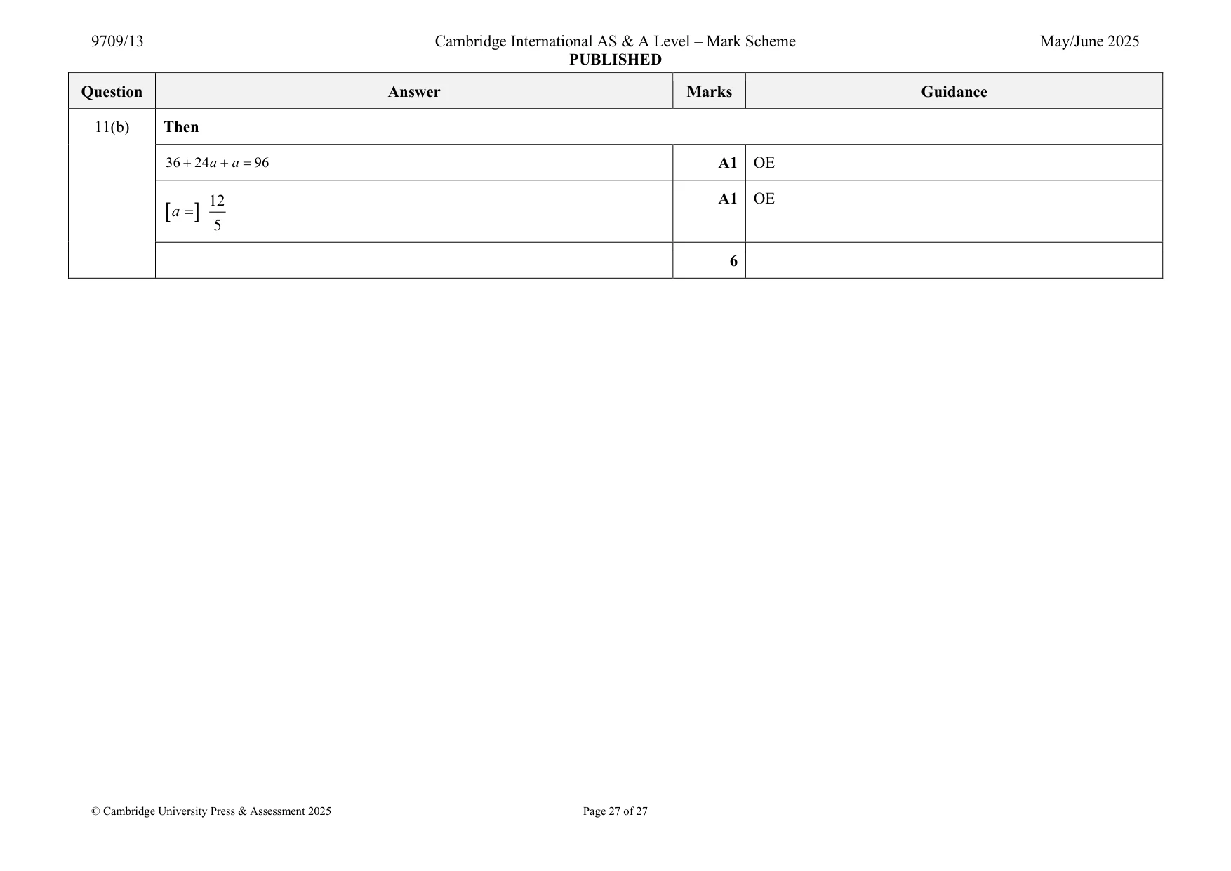Mark scheme, page 27 of 27