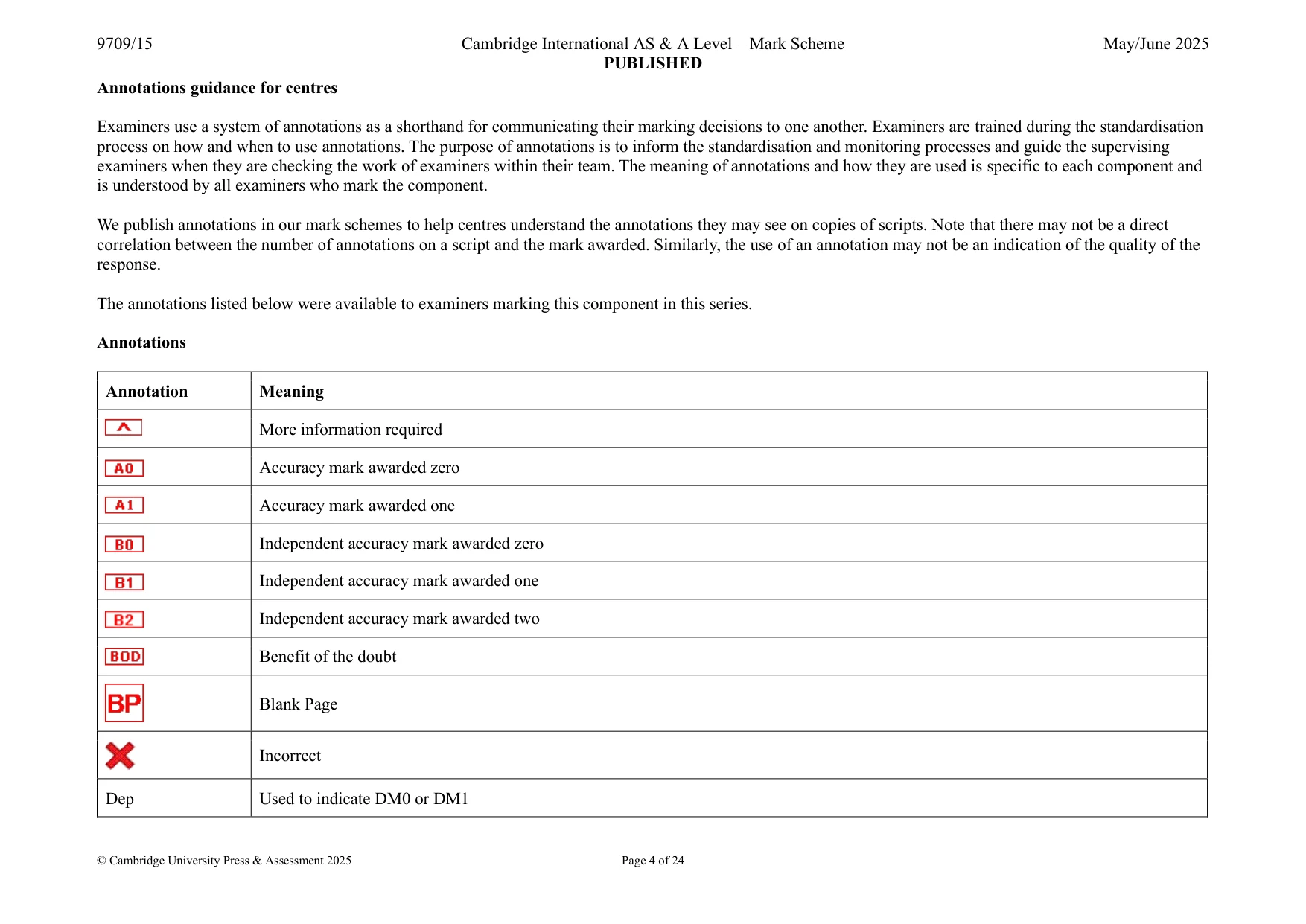 Mark scheme, page 4 of 24
