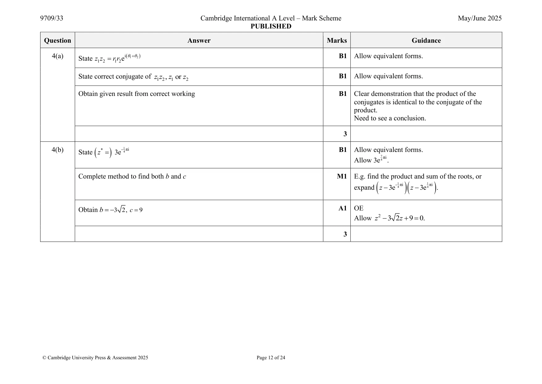 Mark scheme, page 12 of 24