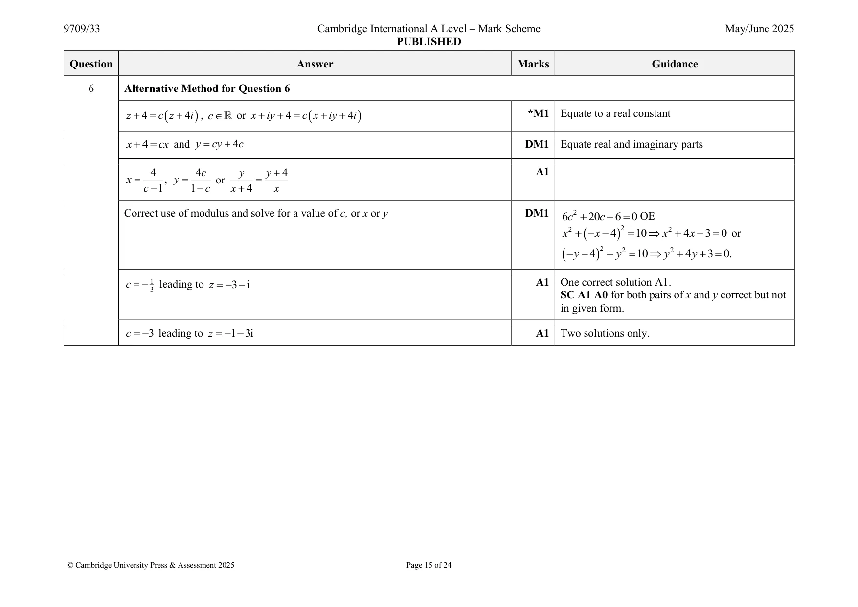 Mark scheme, page 15 of 24