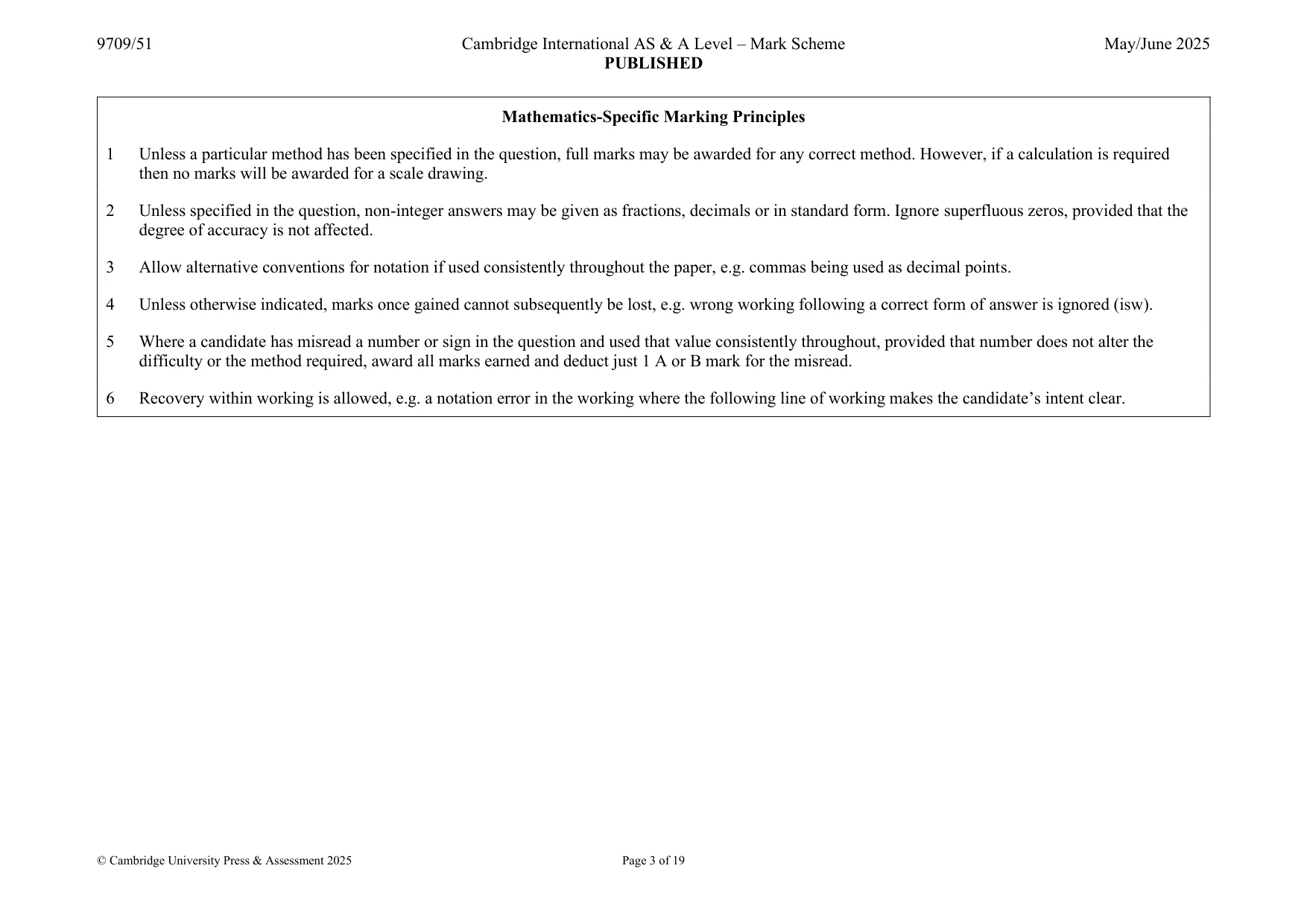 Mark scheme, page 3 of 19