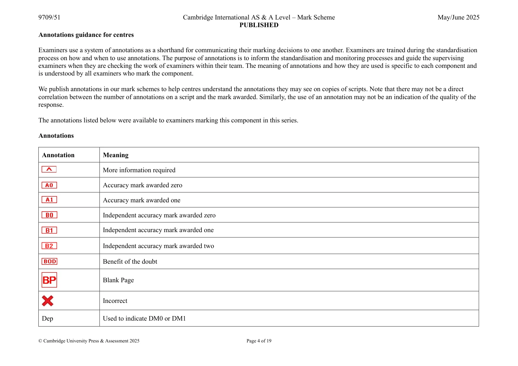 Mark scheme, page 4 of 19