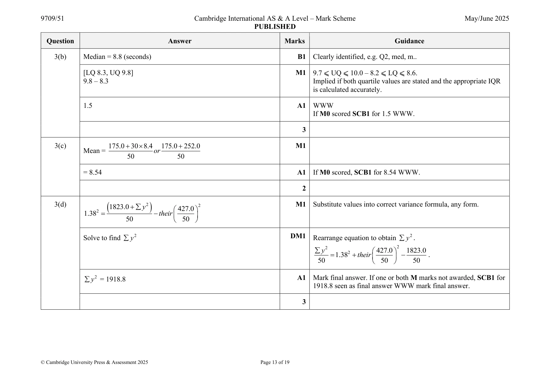 Mark scheme, page 13 of 19