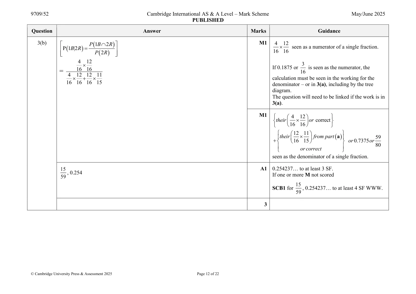 Mark scheme, page 12 of 22