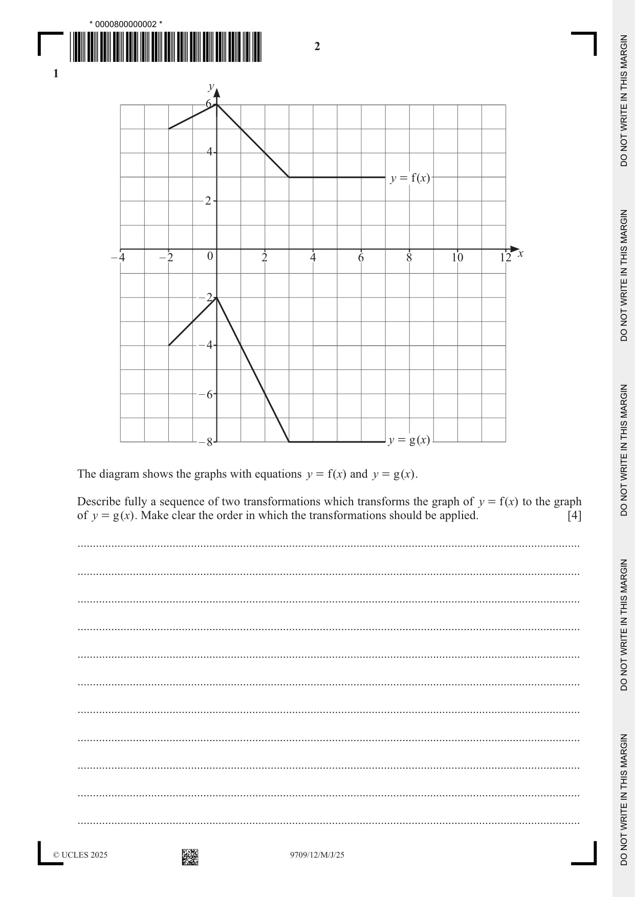 Cambridge A Level Mathematics 9709 2025 May/June Paper 1 · Variant 2 question paper, page 2 of 20