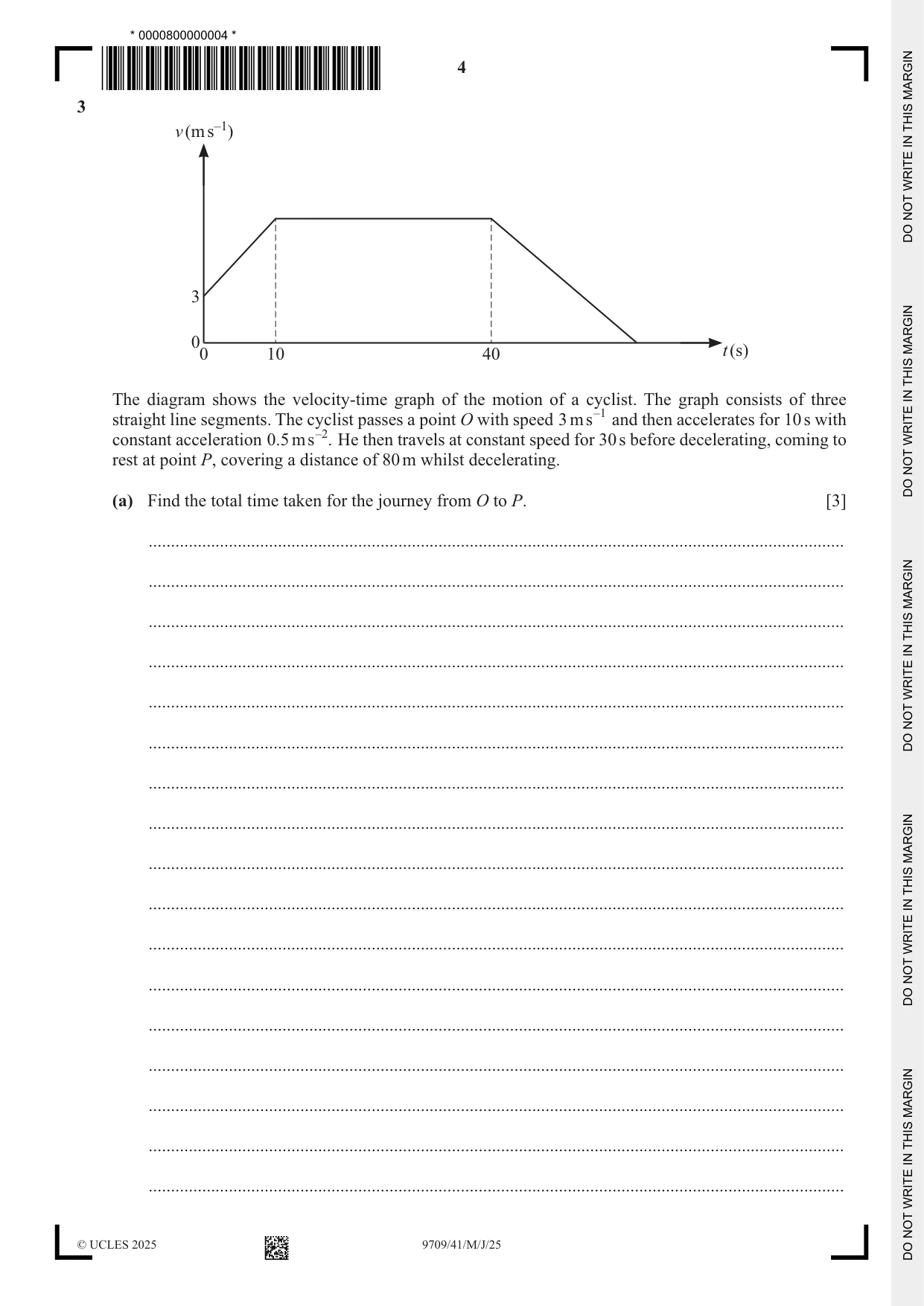 Cambridge A Level Mathematics 9709 2025 May/June Paper 4 · Variant 1 question paper, page 4 of 12