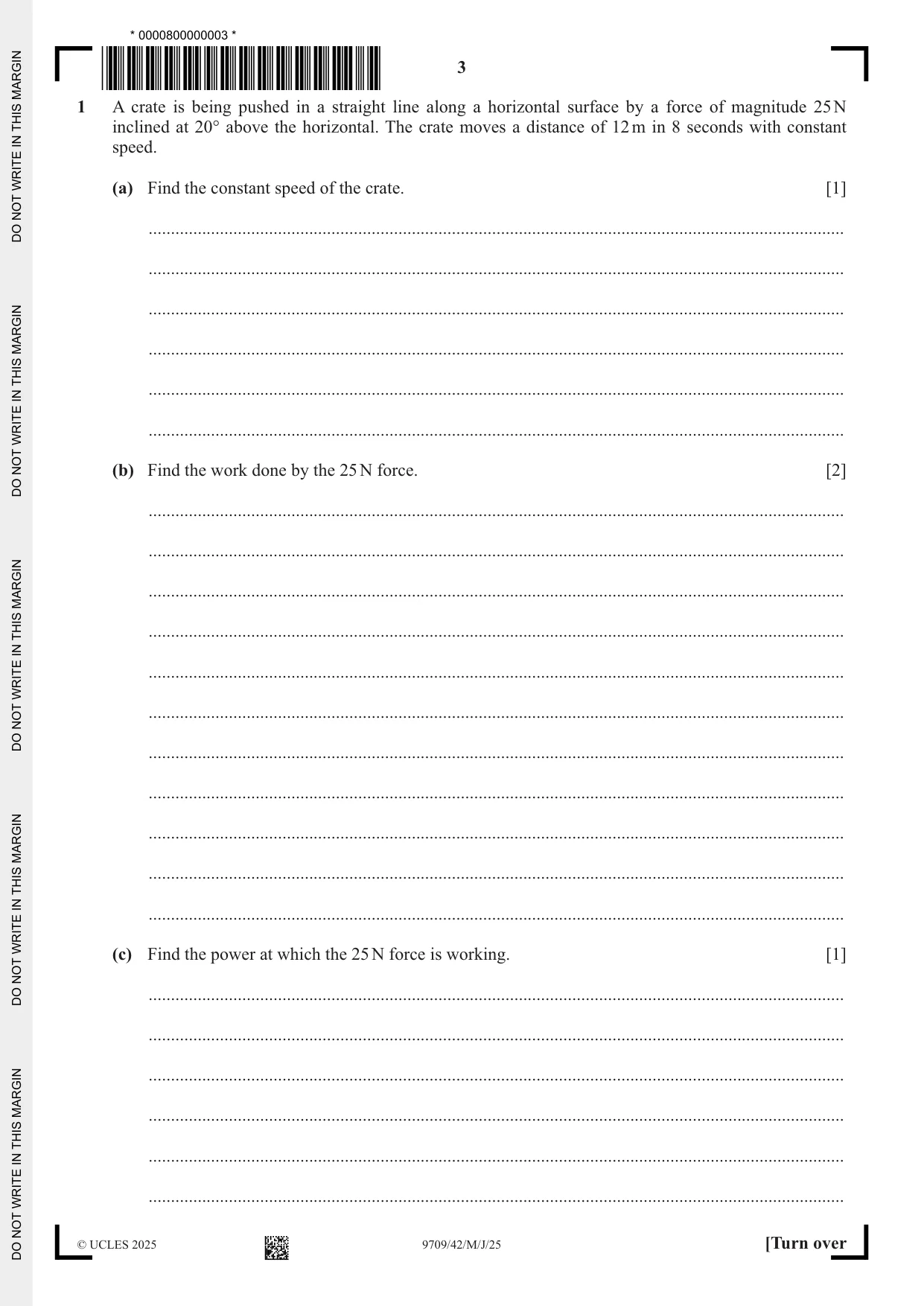 Cambridge A Level Mathematics 9709 2025 May/June Paper 4 · Variant 2 question paper, page 3 of 16