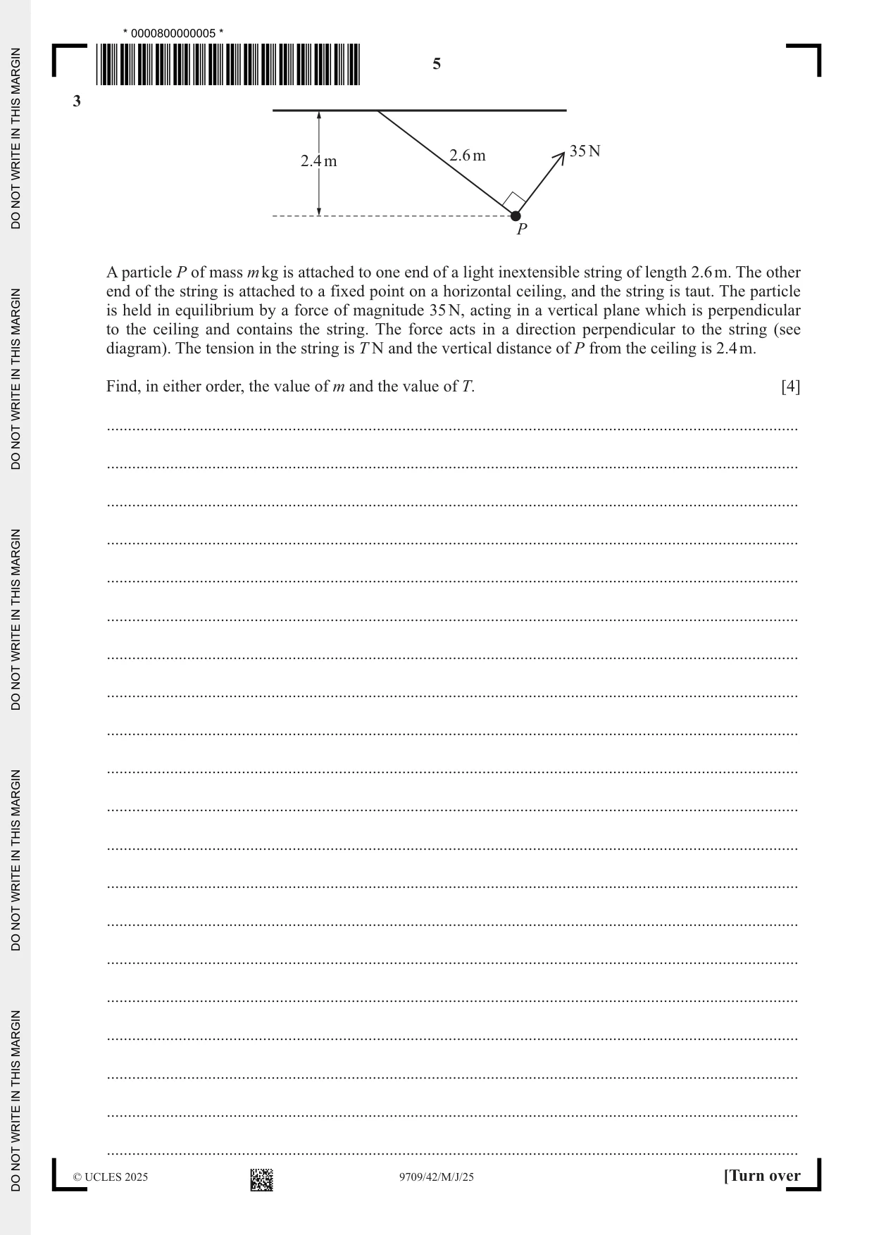 Cambridge A Level Mathematics 9709 2025 May/June Paper 4 · Variant 2 question paper, page 5 of 16