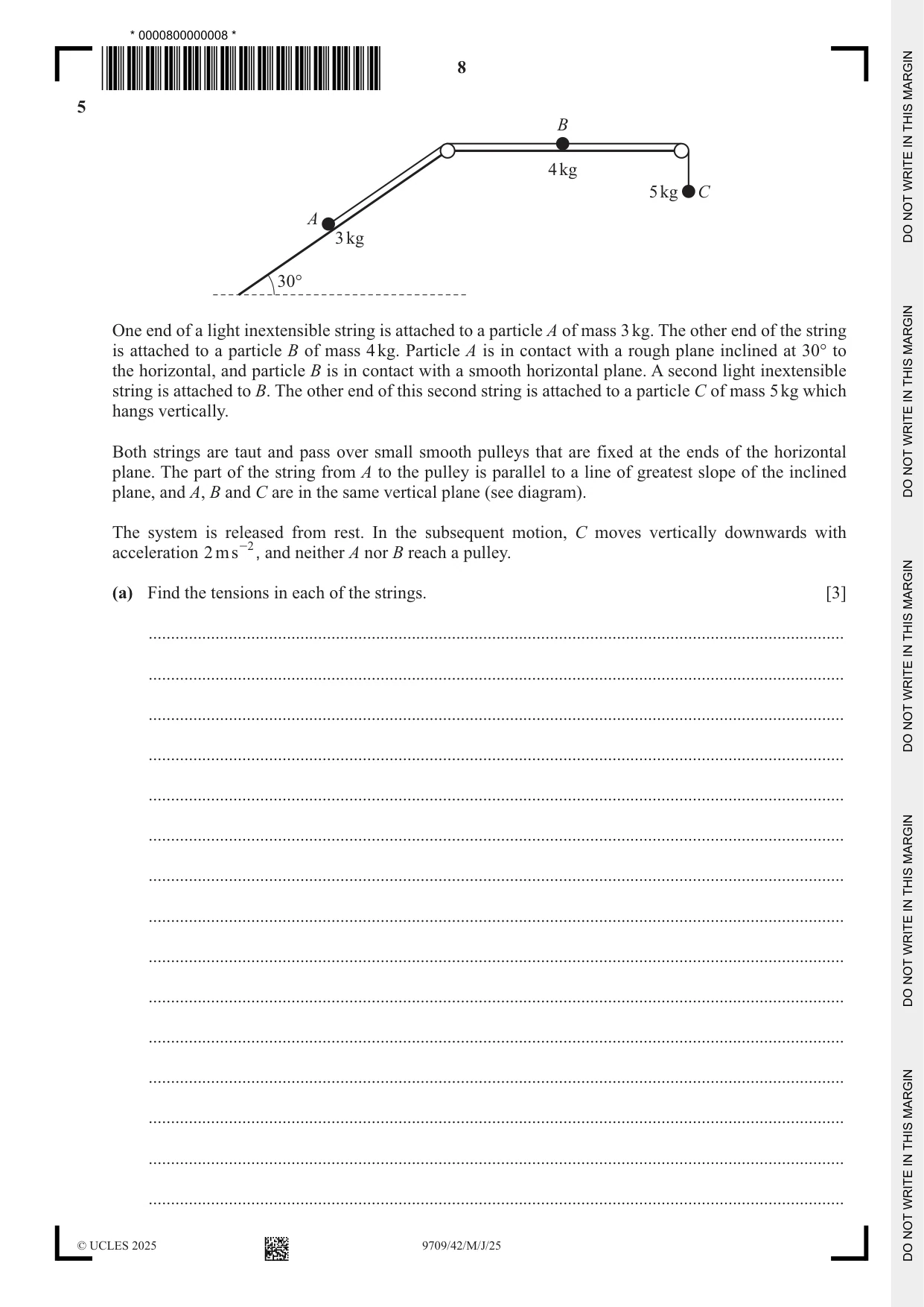 Cambridge A Level Mathematics 9709 2025 May/June Paper 4 · Variant 2 question paper, page 8 of 16