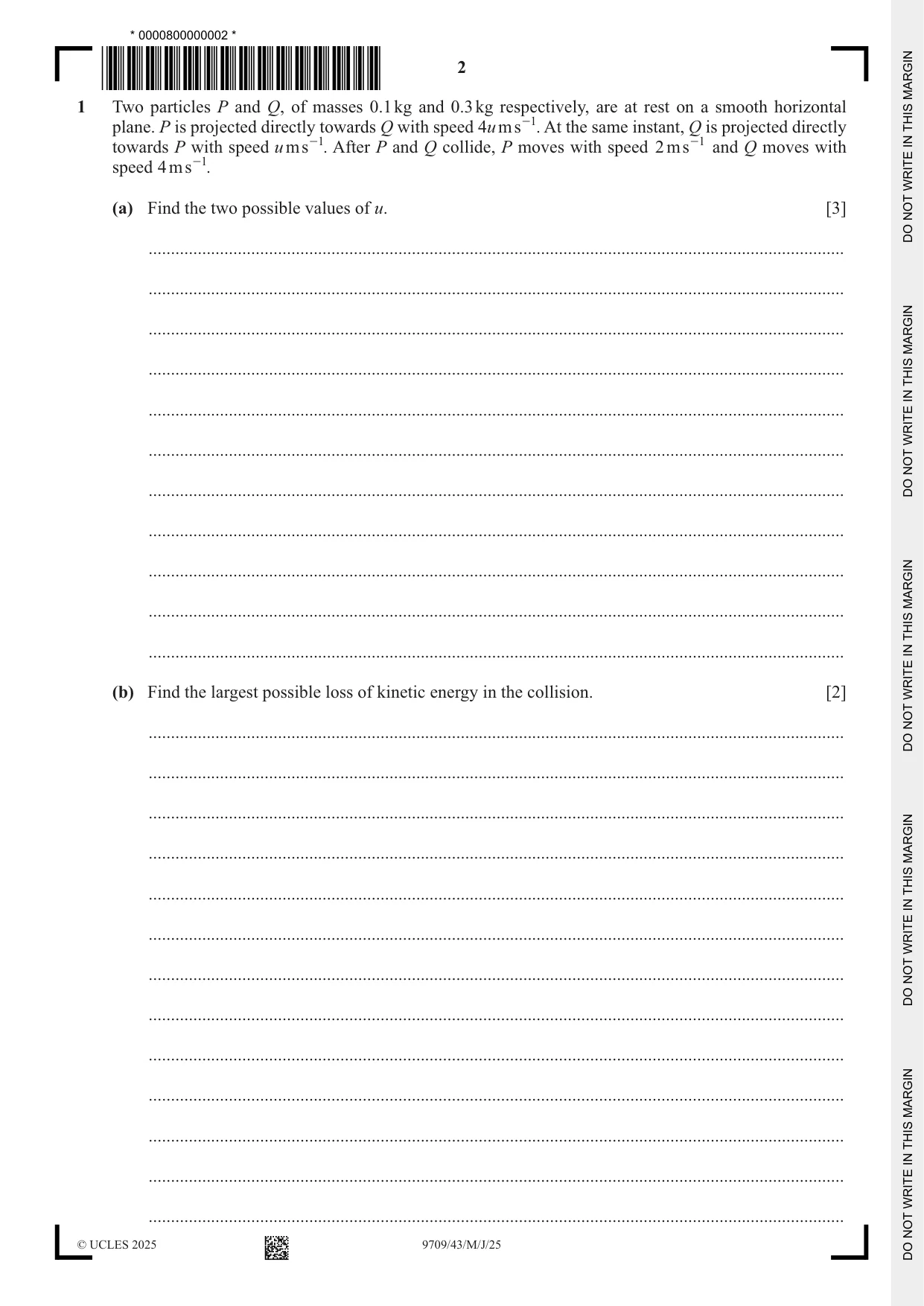 Cambridge A Level Mathematics 9709 2025 May/June Paper 4 · Variant 3 question paper, page 2 of 12