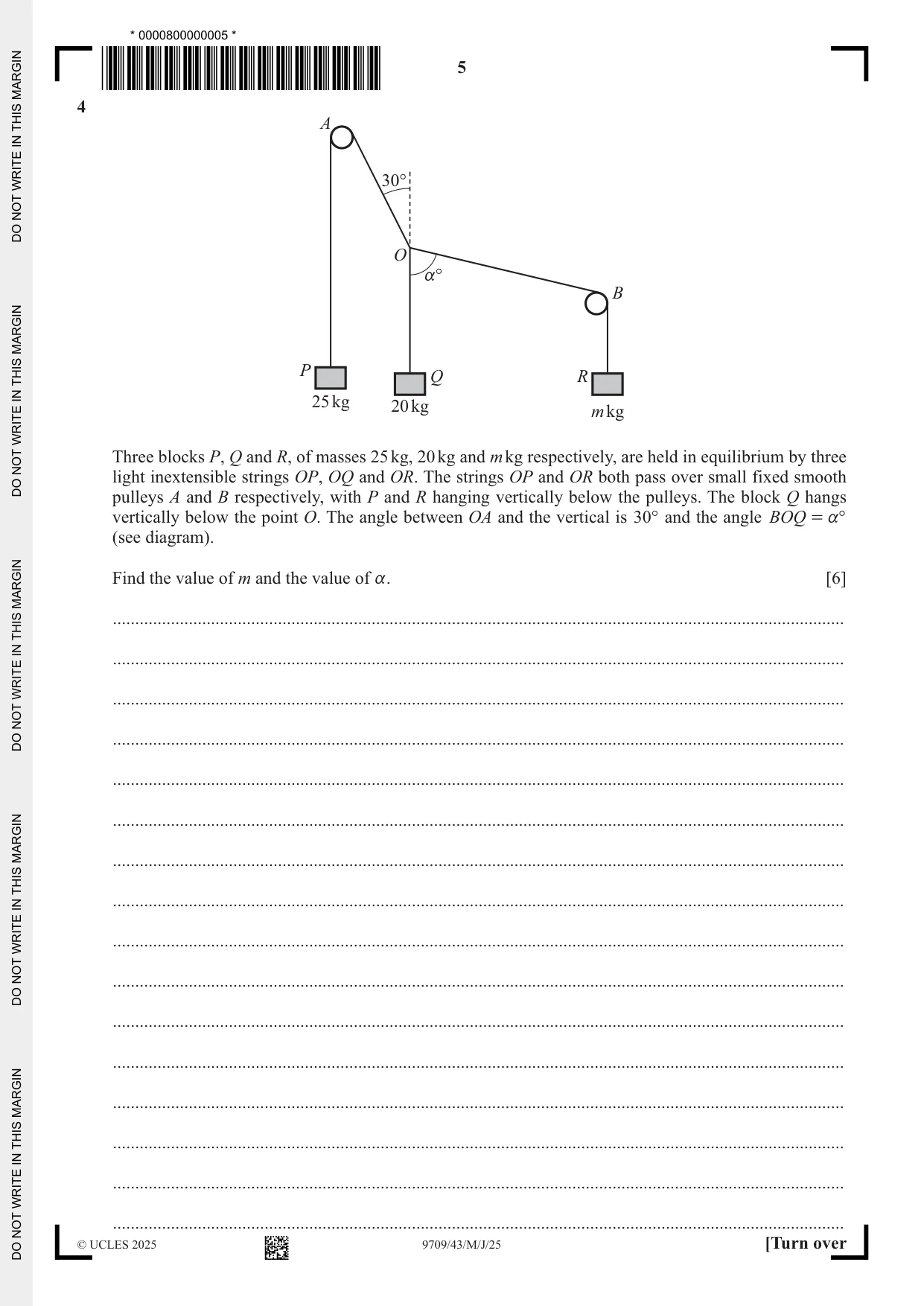 Cambridge A Level Mathematics 9709 2025 May/June Paper 4 · Variant 3 question paper, page 5 of 12