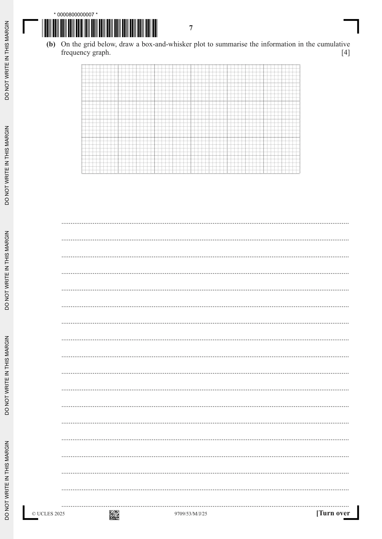 Cambridge A Level Mathematics 9709 2025 May/June Paper 5 · Variant 3 question paper, page 7 of 16