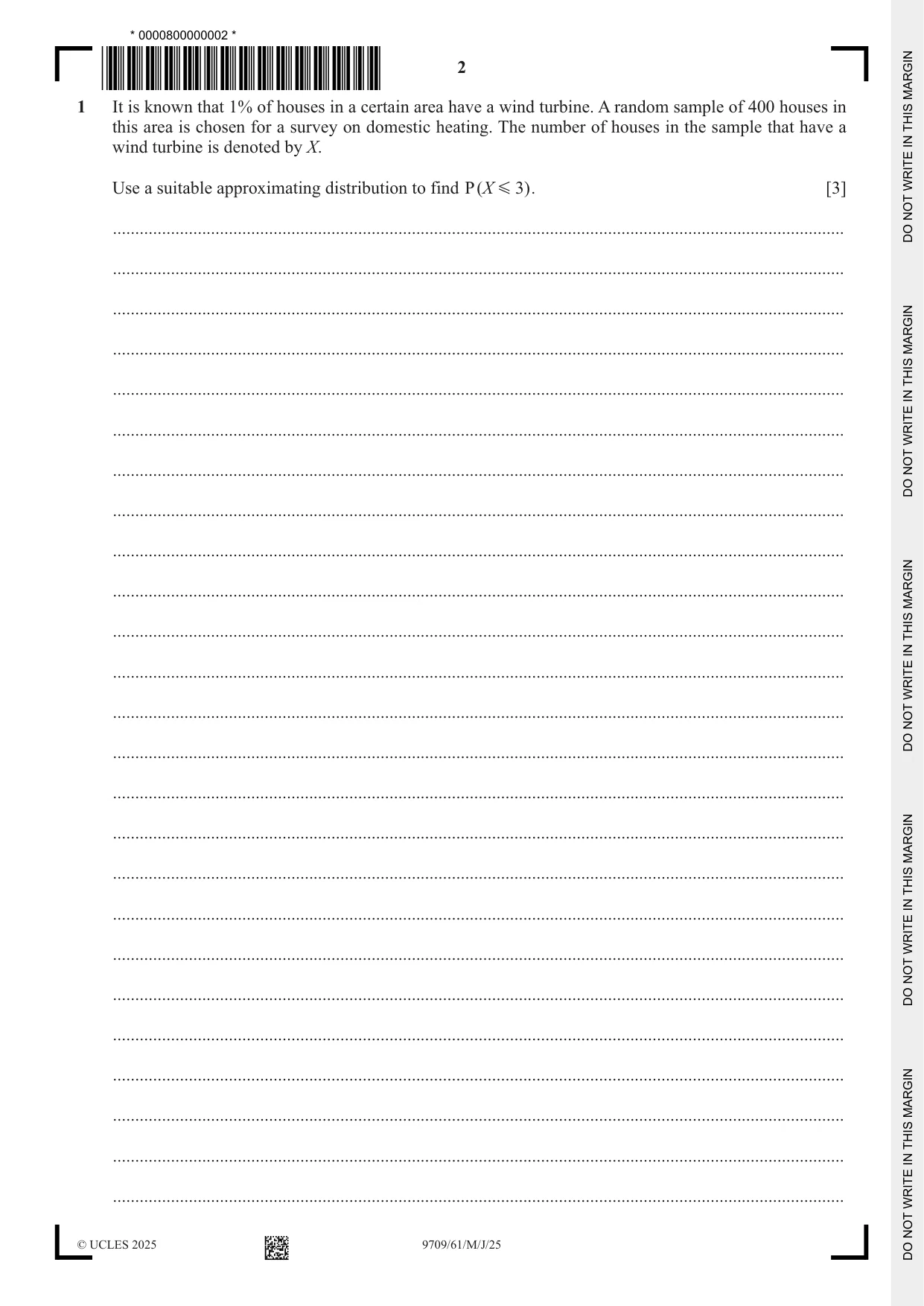 Cambridge A Level Mathematics 9709 2025 May/June Paper 6 · Variant 1 question paper, page 2 of 12