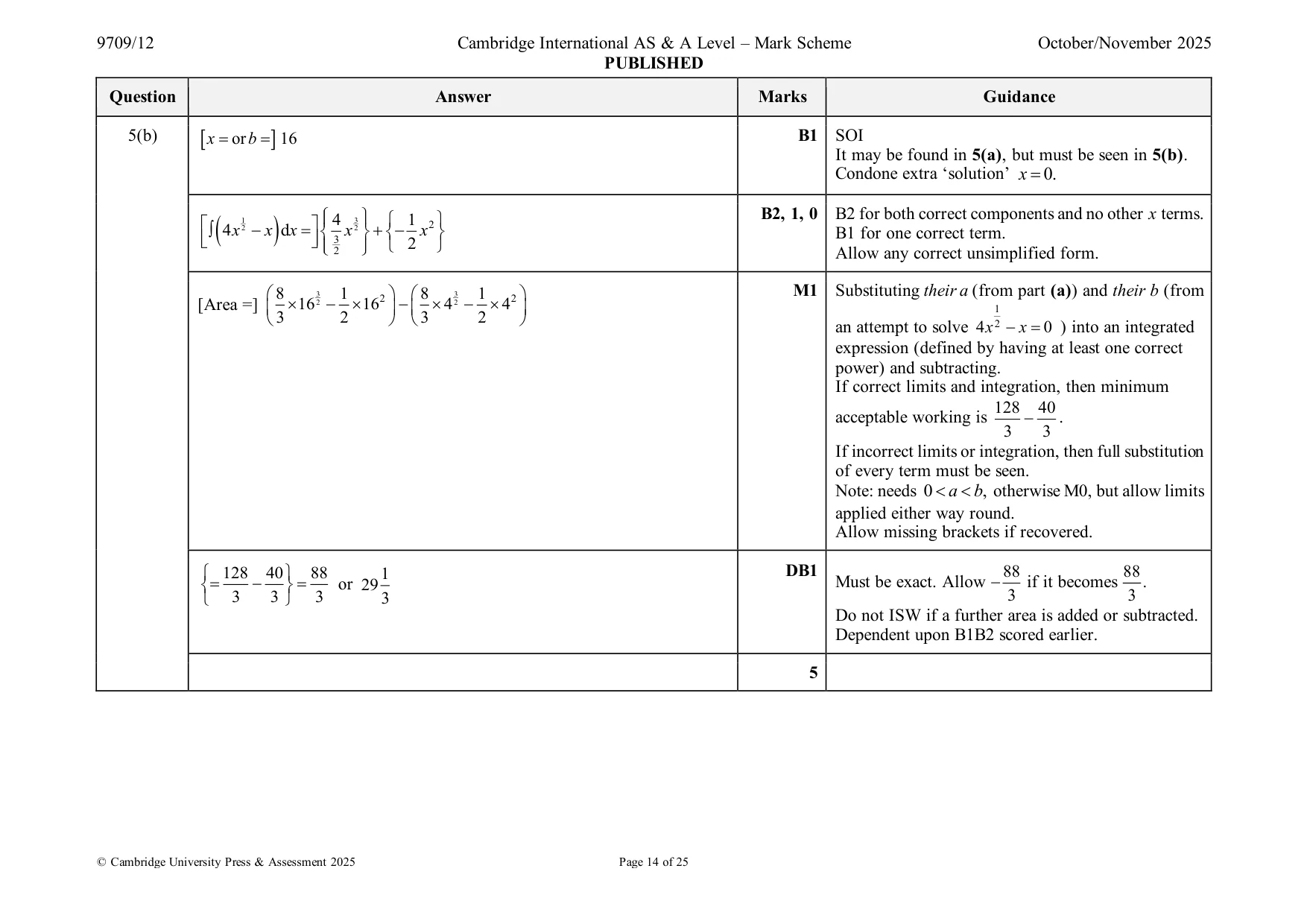 Mark scheme, page 14 of 25