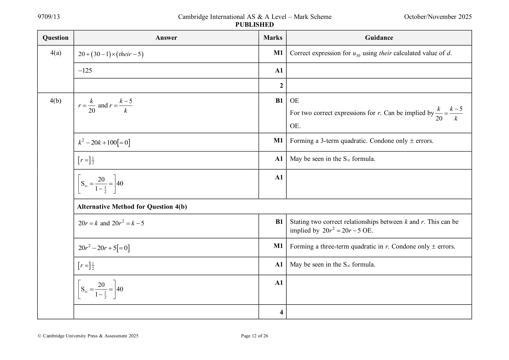 Mark scheme, page 12 of 26