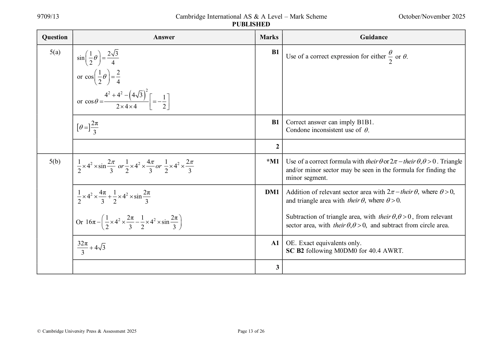 Mark scheme, page 13 of 26