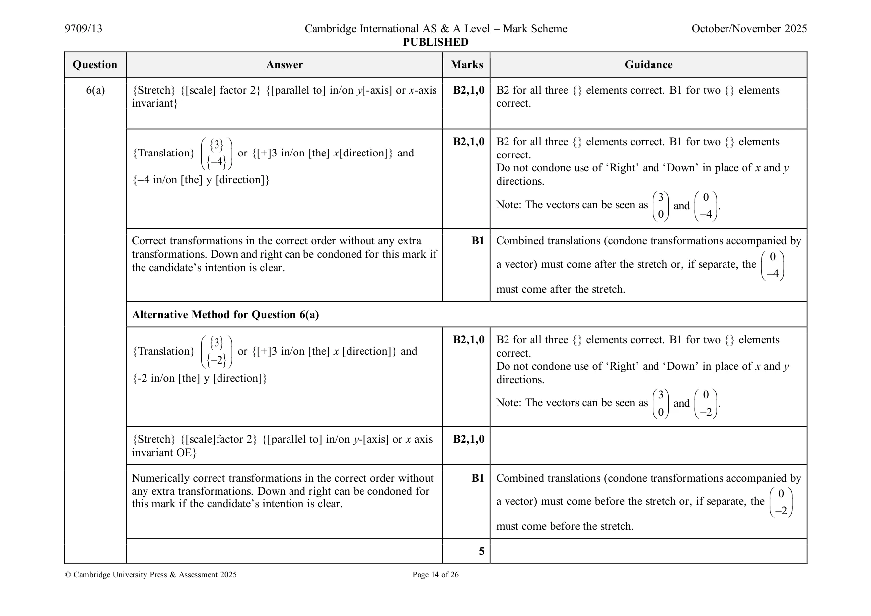 Mark scheme, page 14 of 26