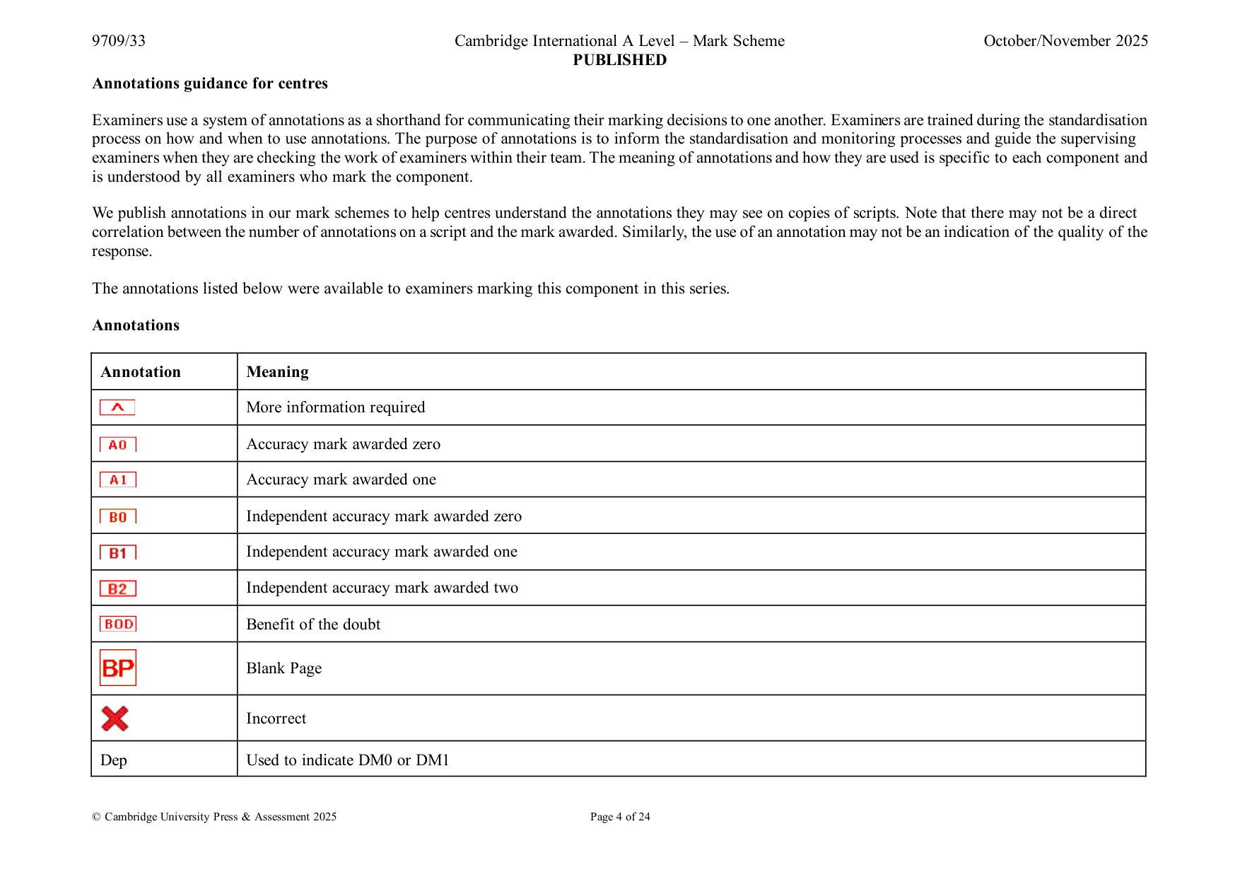 Mark scheme, page 4 of 24