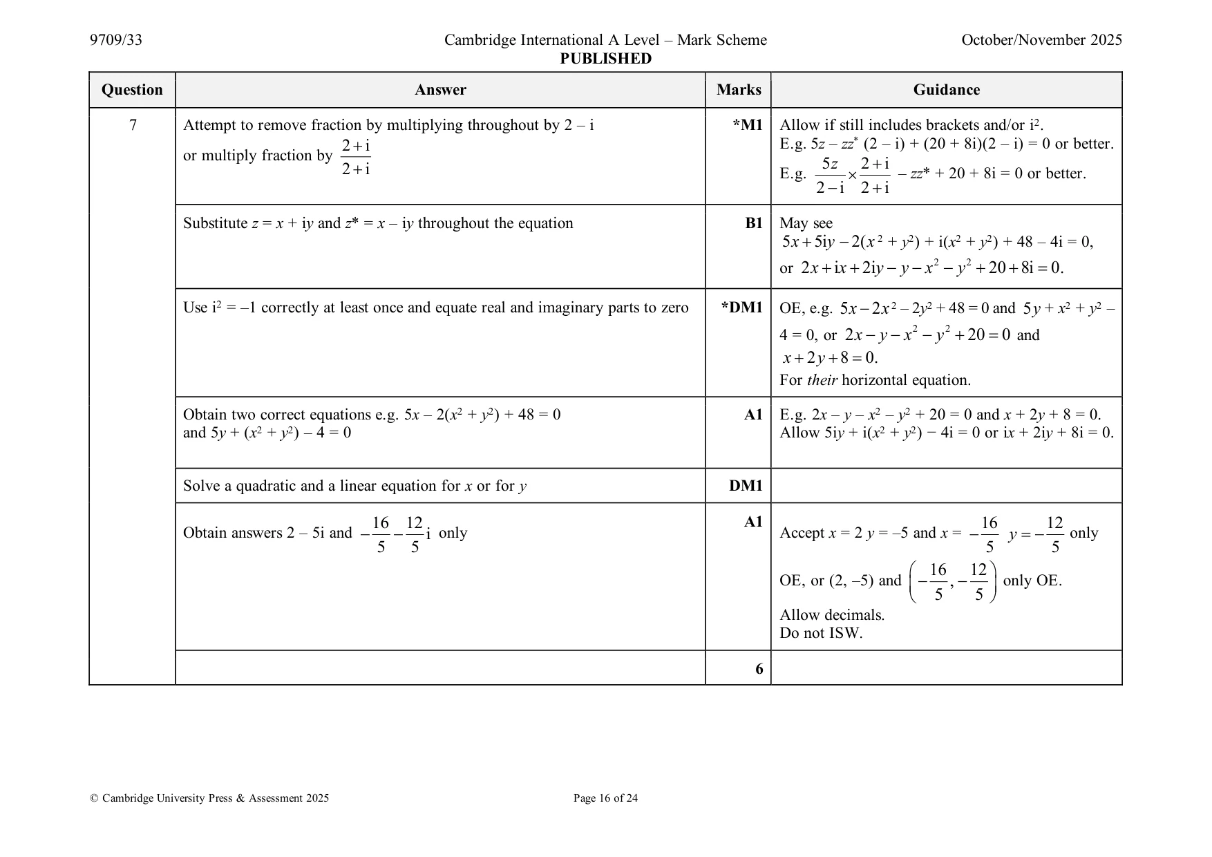 Mark scheme, page 16 of 24