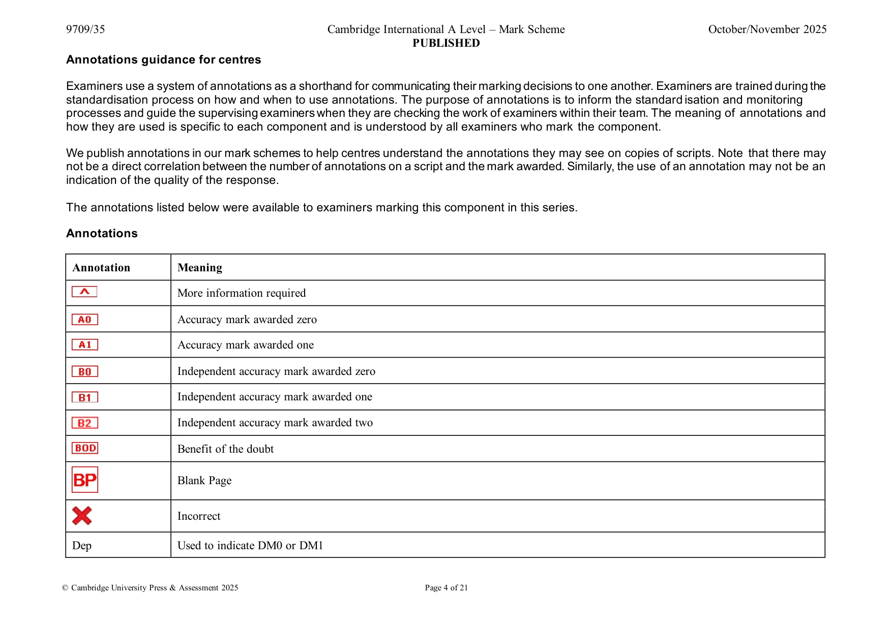 Mark scheme, page 4 of 21